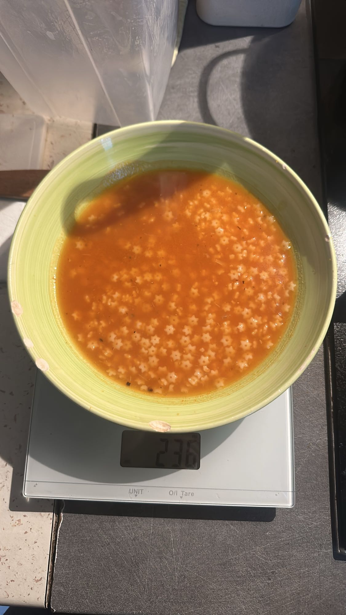 Soupe tomate aux pâtes