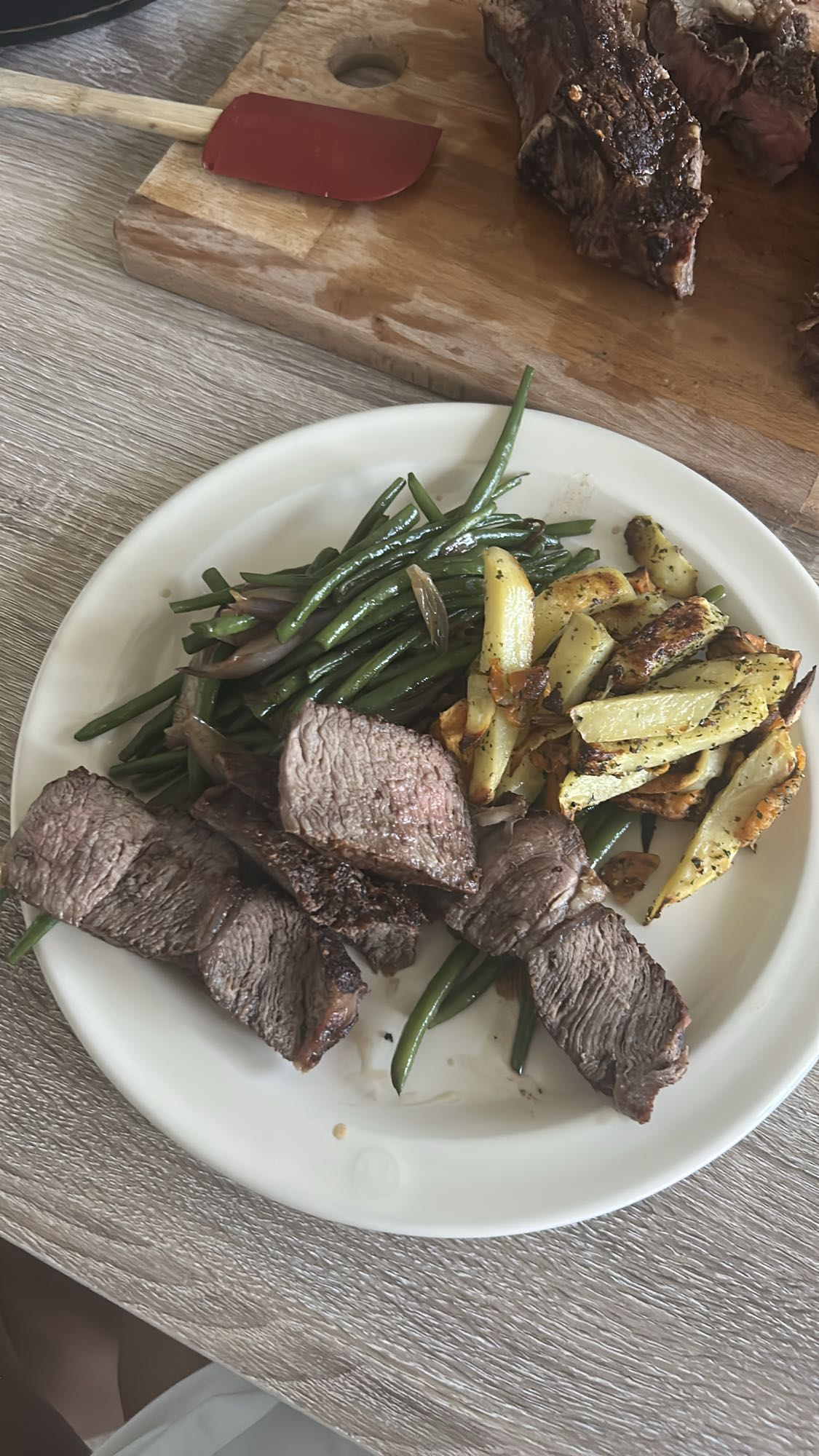 Boeuf haricots pommes