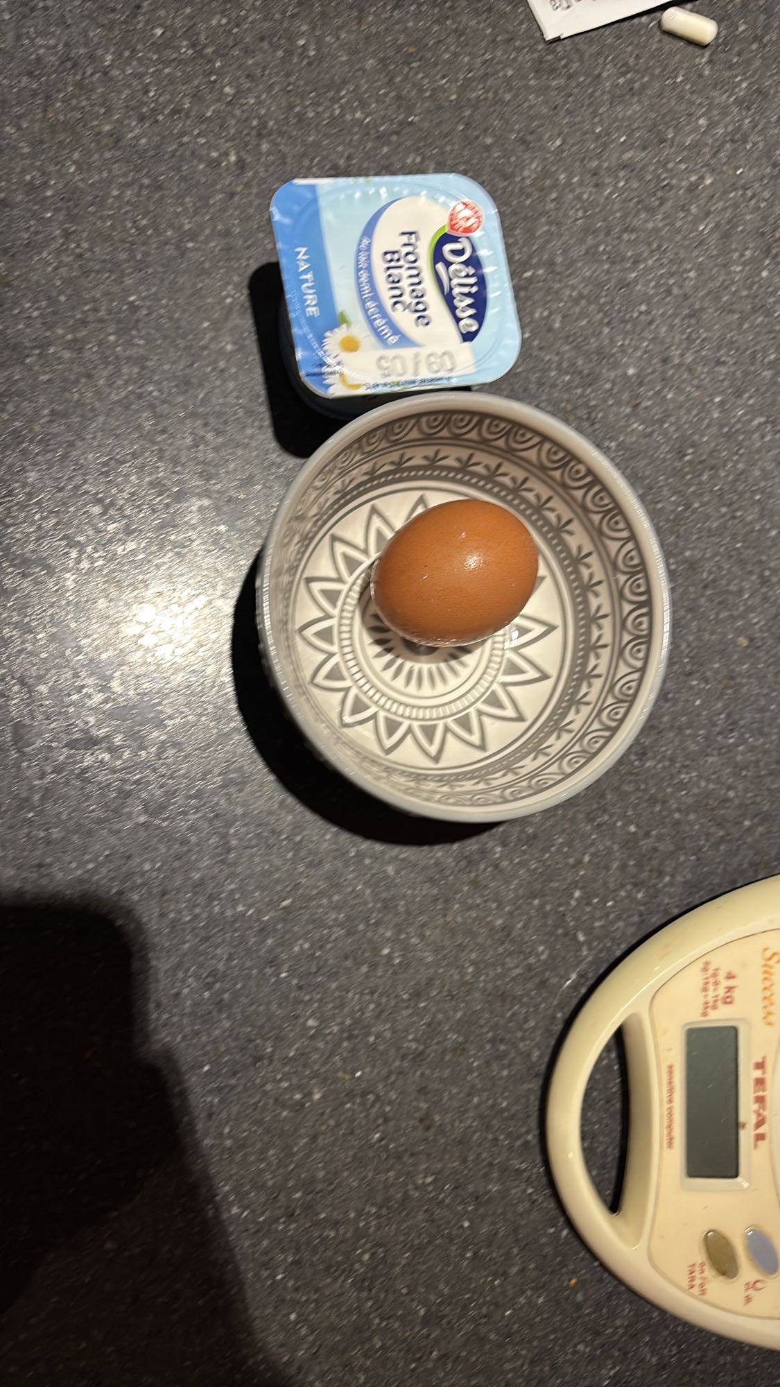 Oeuf et fromage blanc