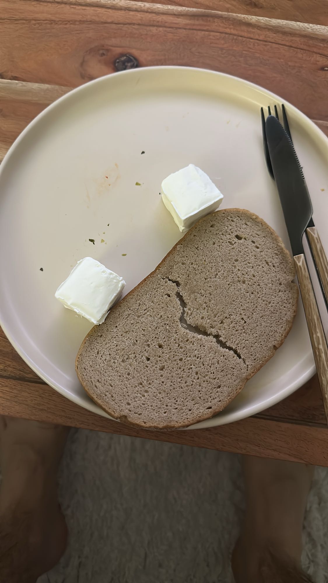 Pain et fromage frais