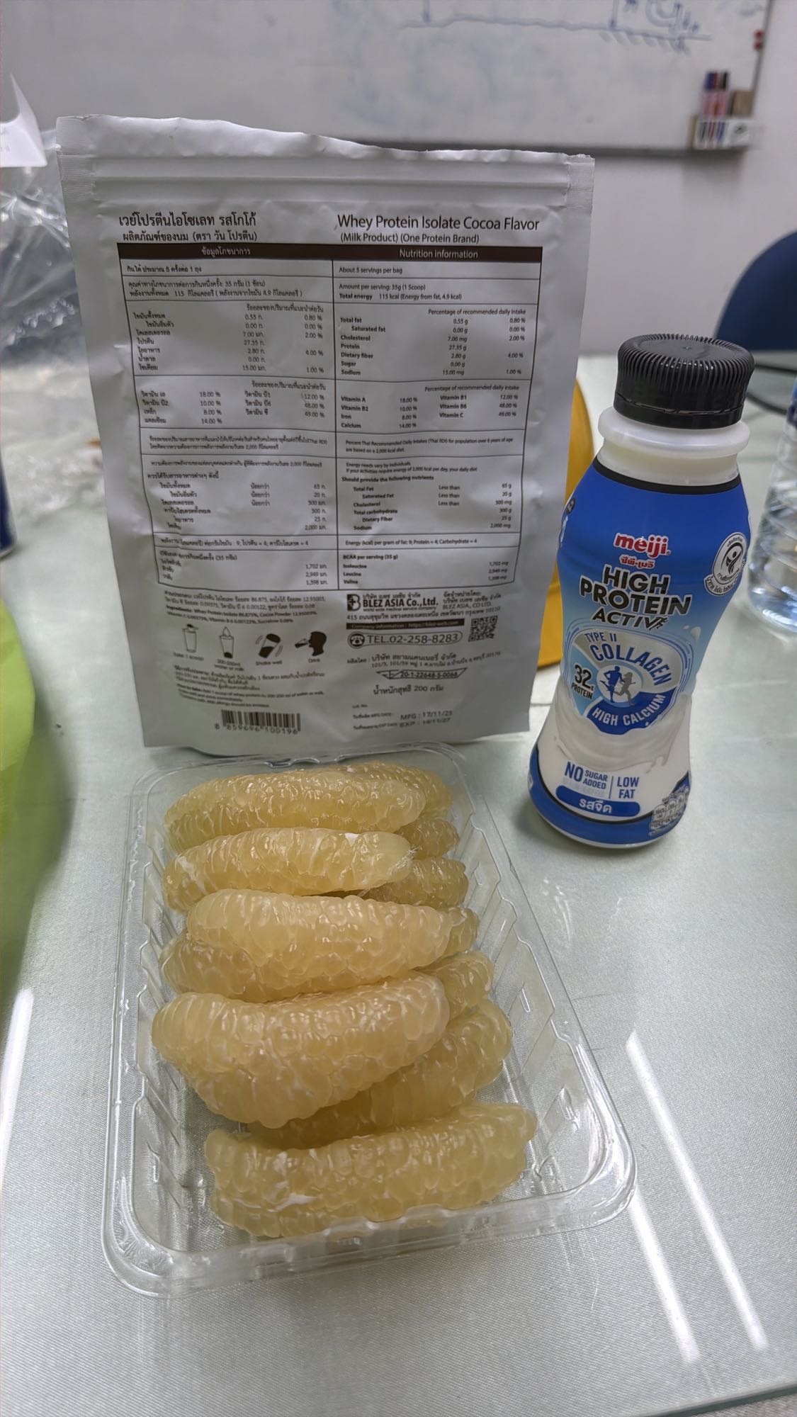 Snack proteico con pomelo