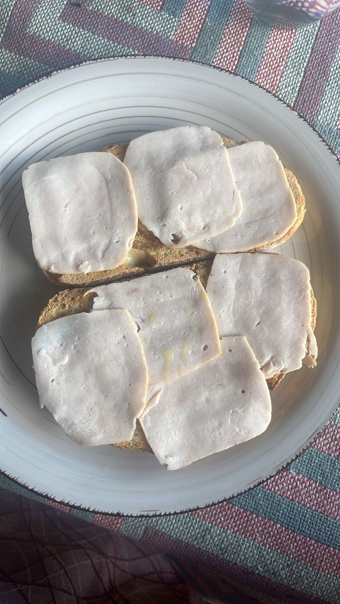 tostadas con pavo