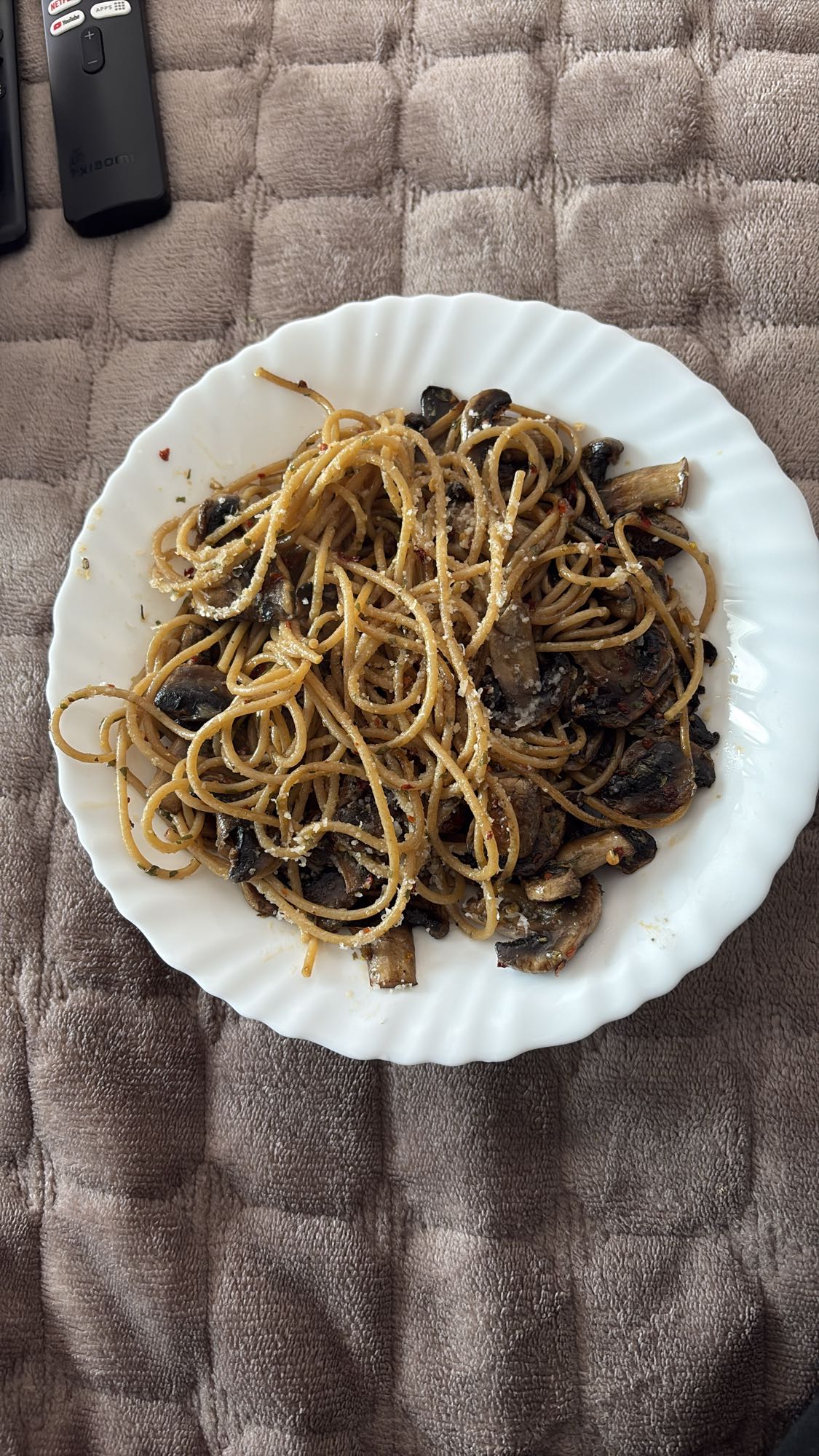 Spagetti med sopp