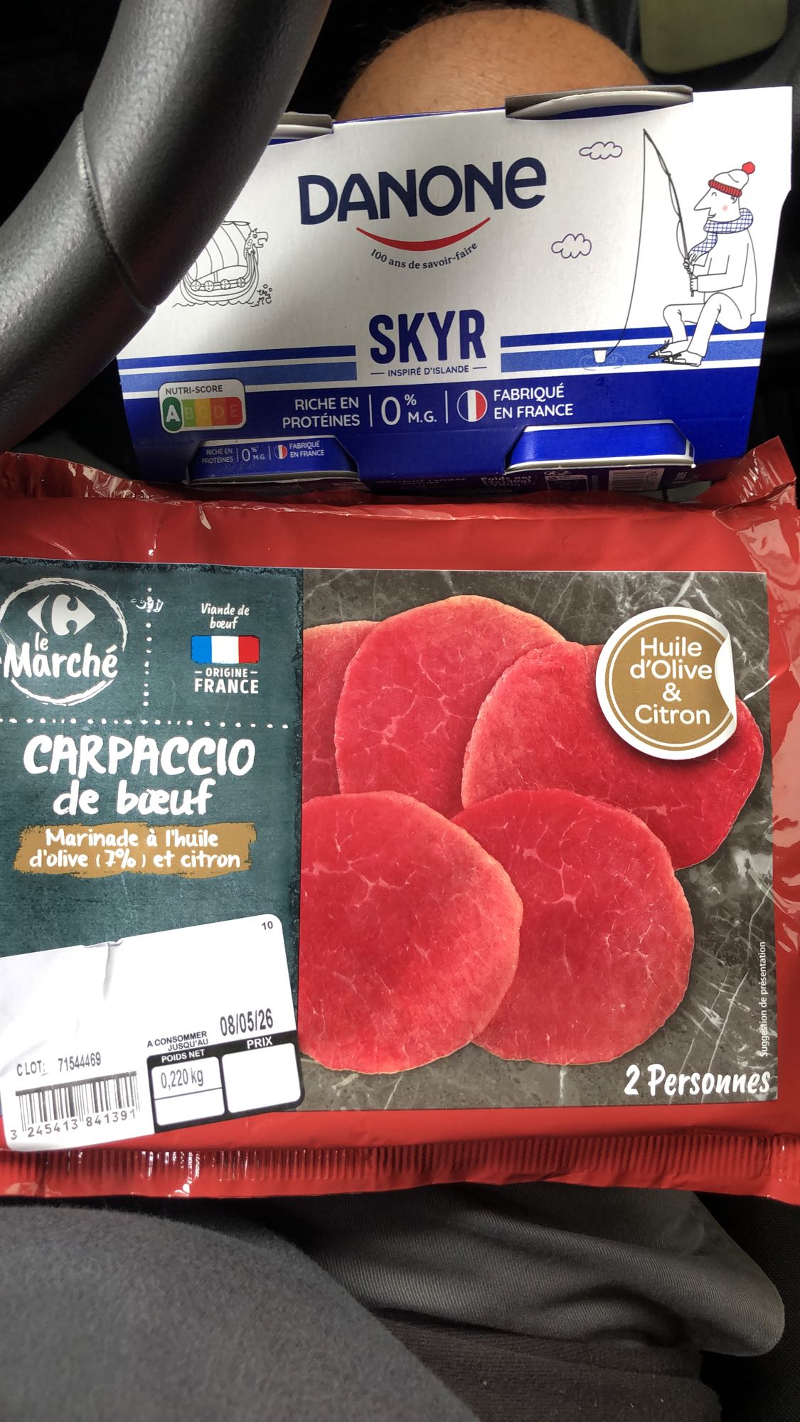 Skyr et carpaccio