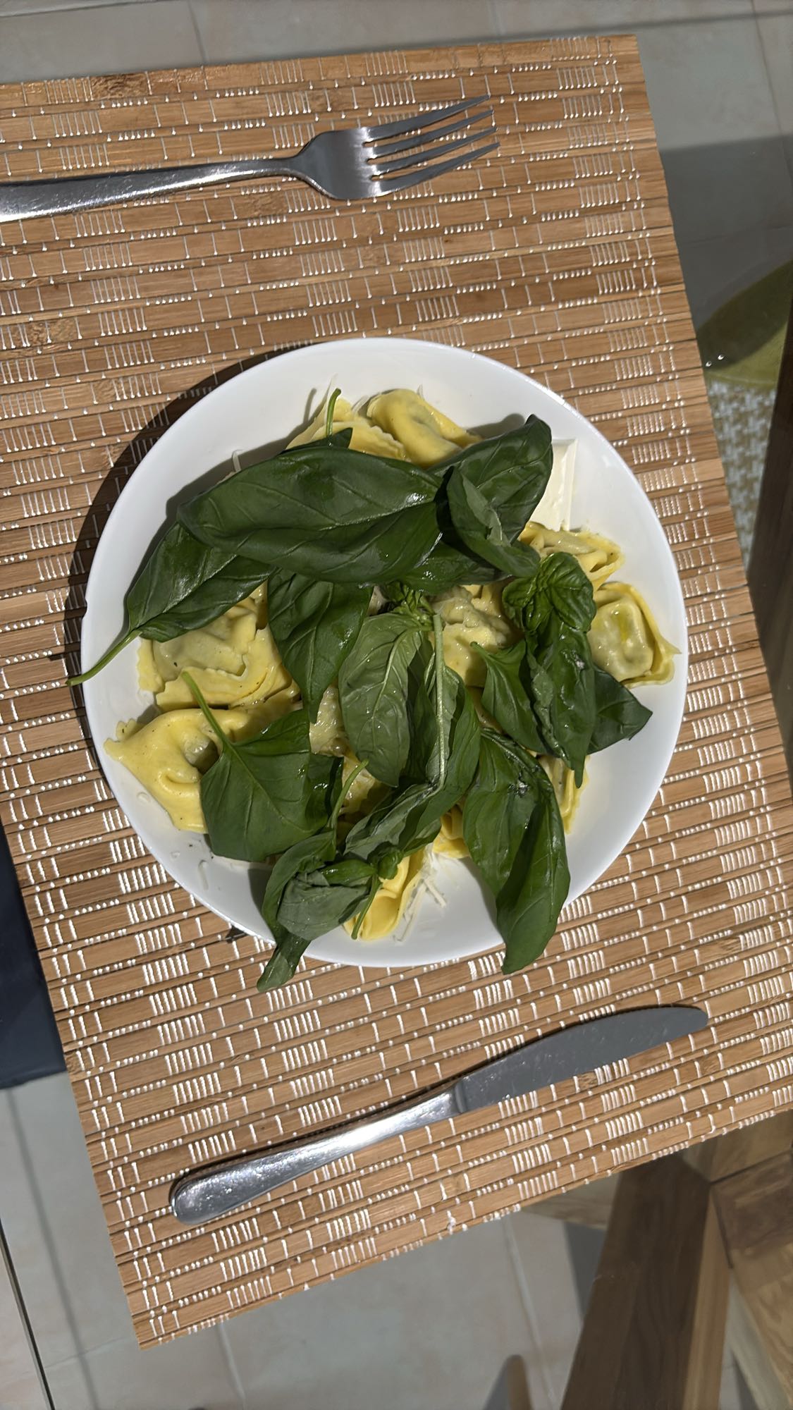 Tortellini with Basil and Ricotta