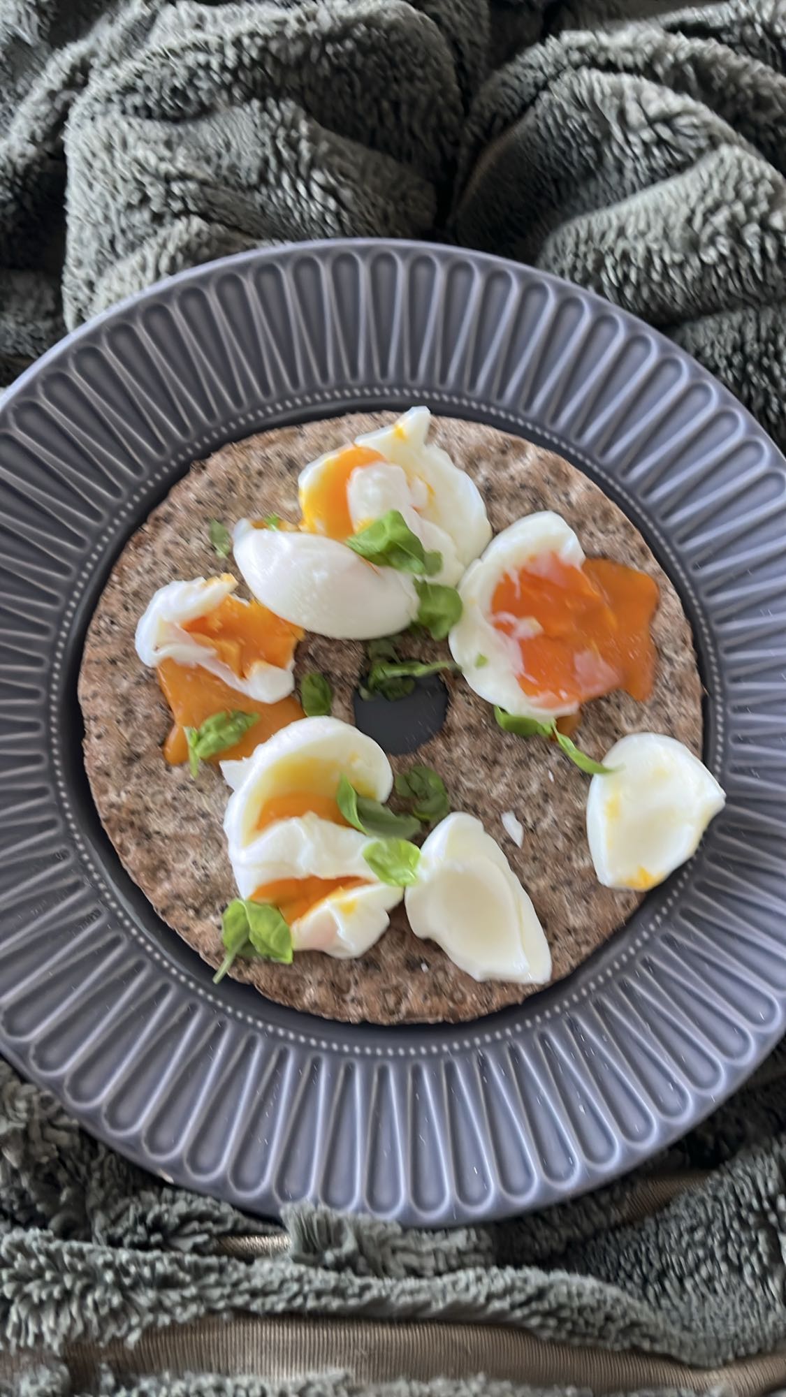 Knäckebröd med ägg