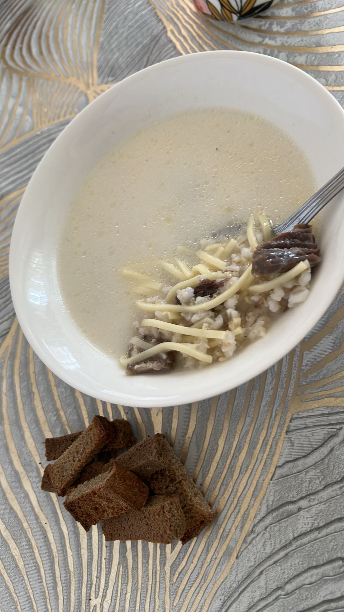 Суп с рисом и мясом
