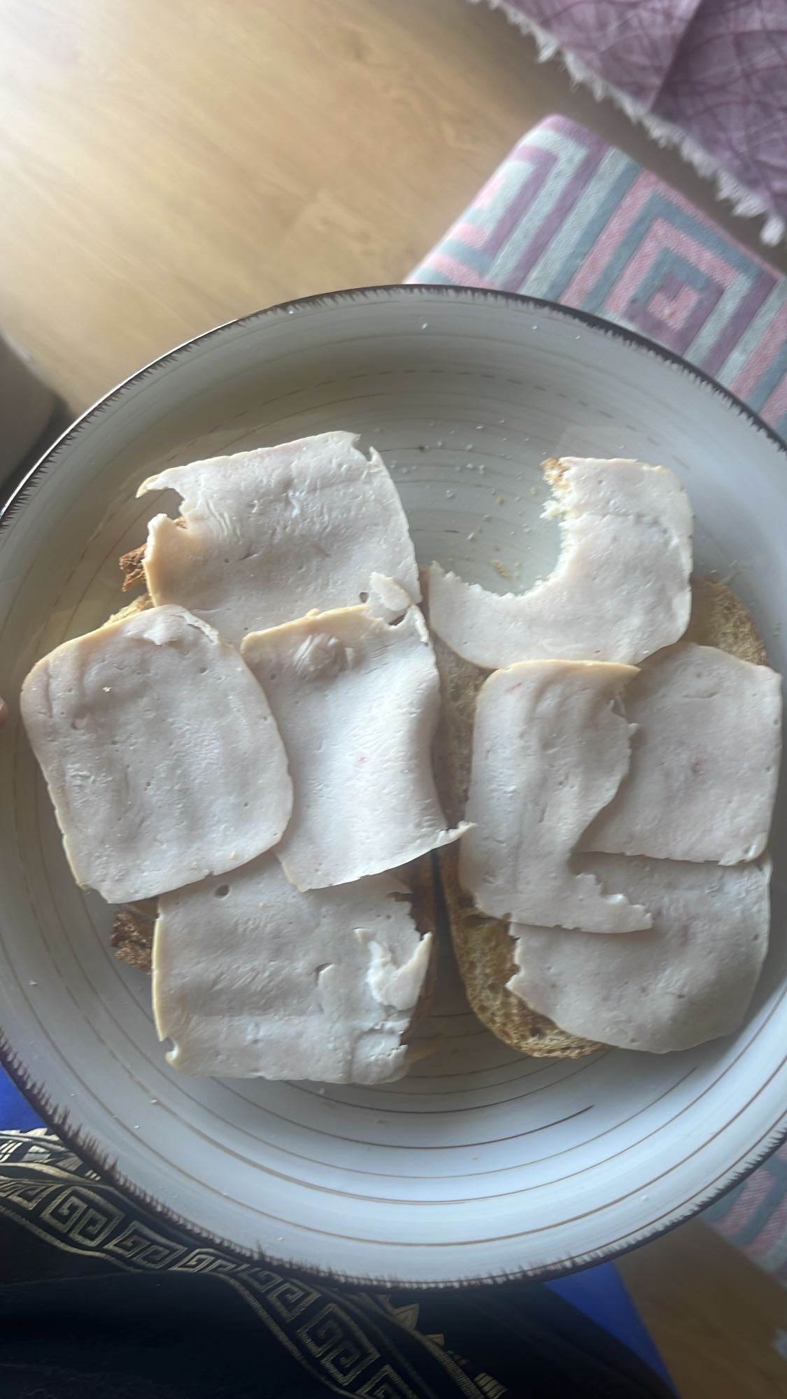 tostadas con pavo