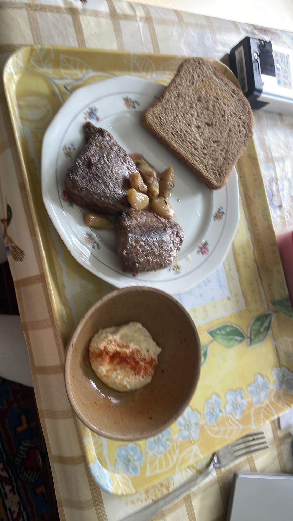 Beef Bread and Hummus