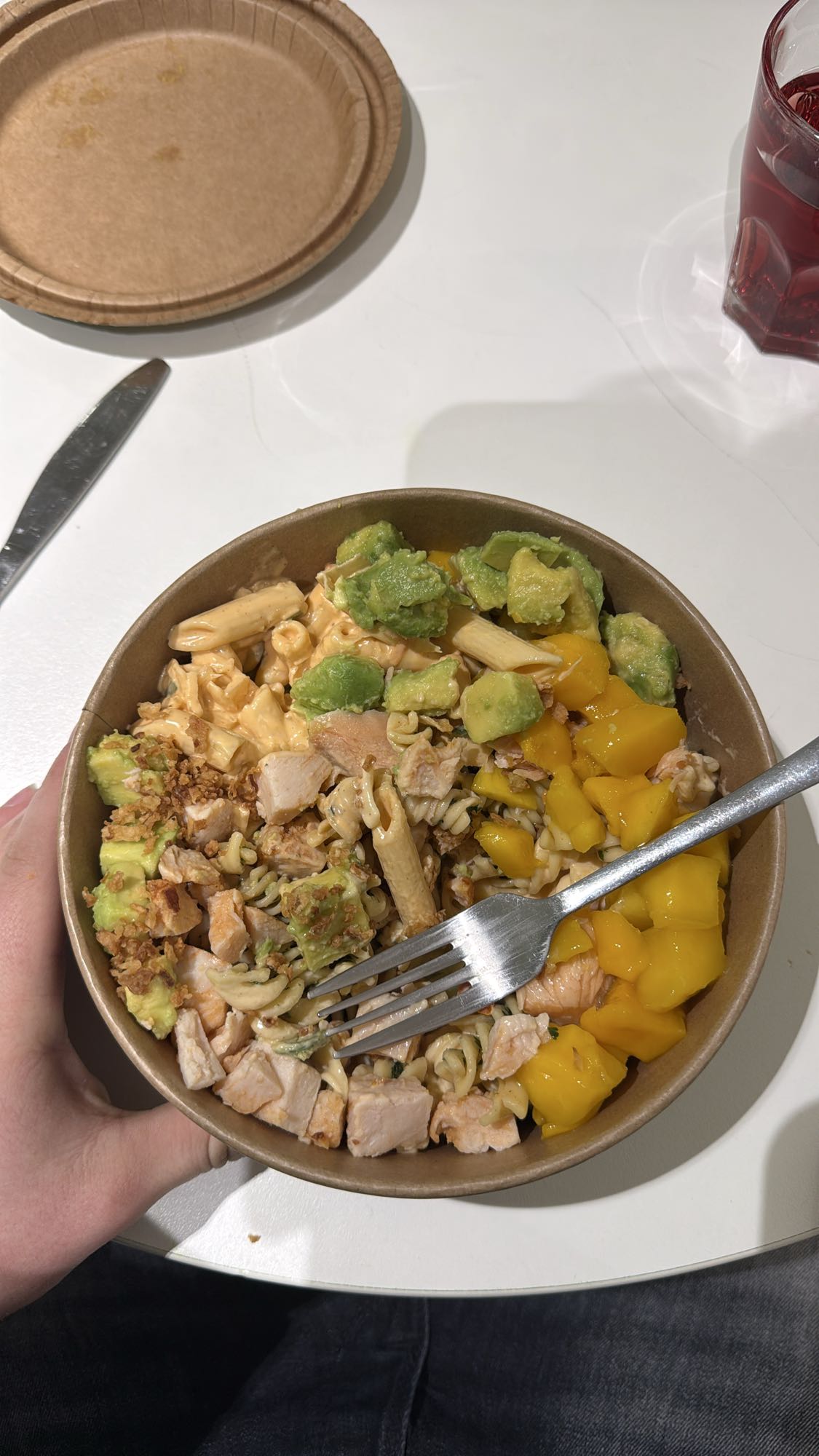 Pastaskål med lax