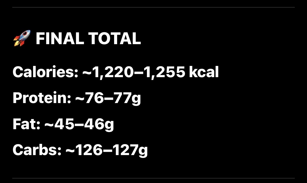 Final Total Meal