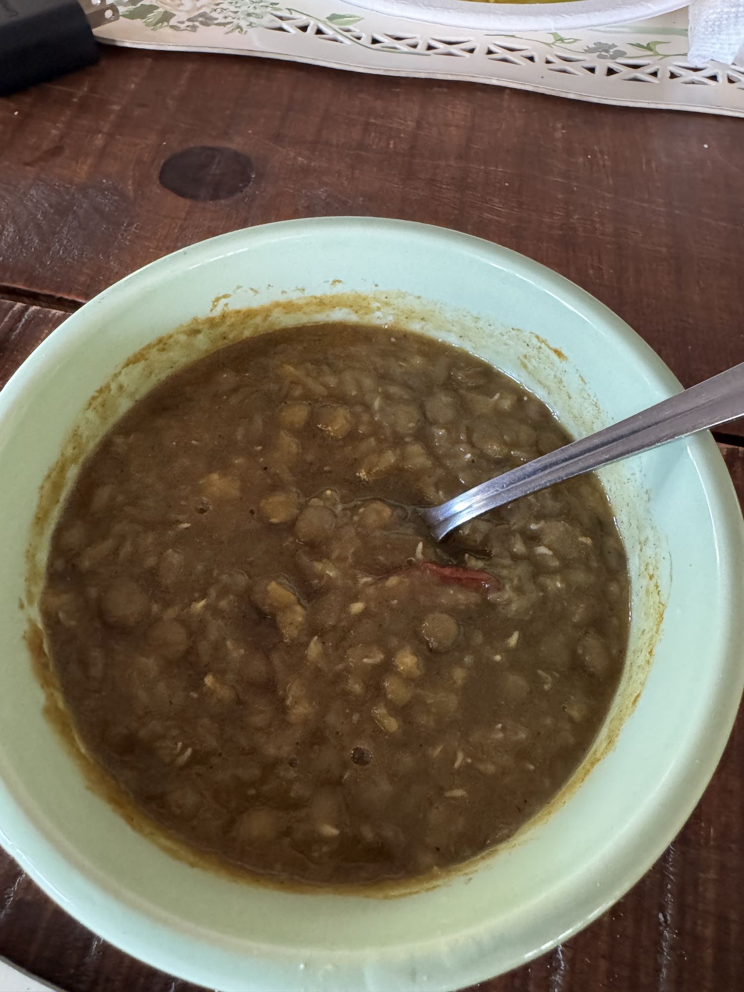 sopa de lentejas