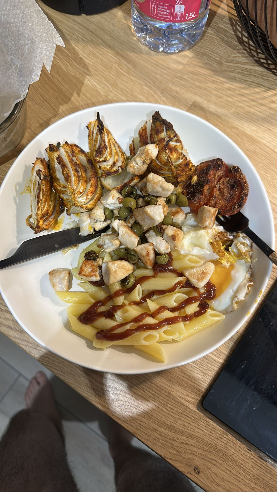 Pâtes poulet et fenouil