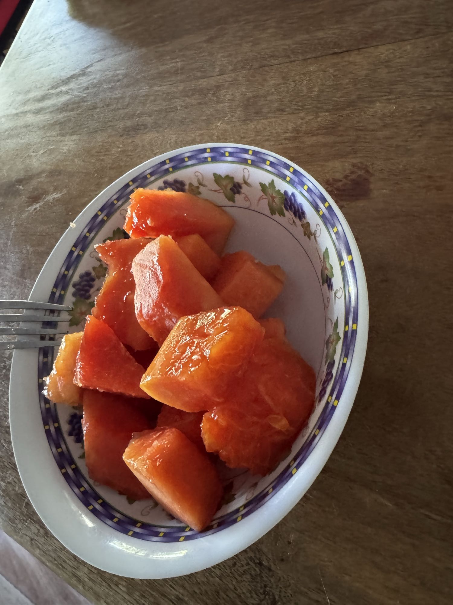 papaya en trozos