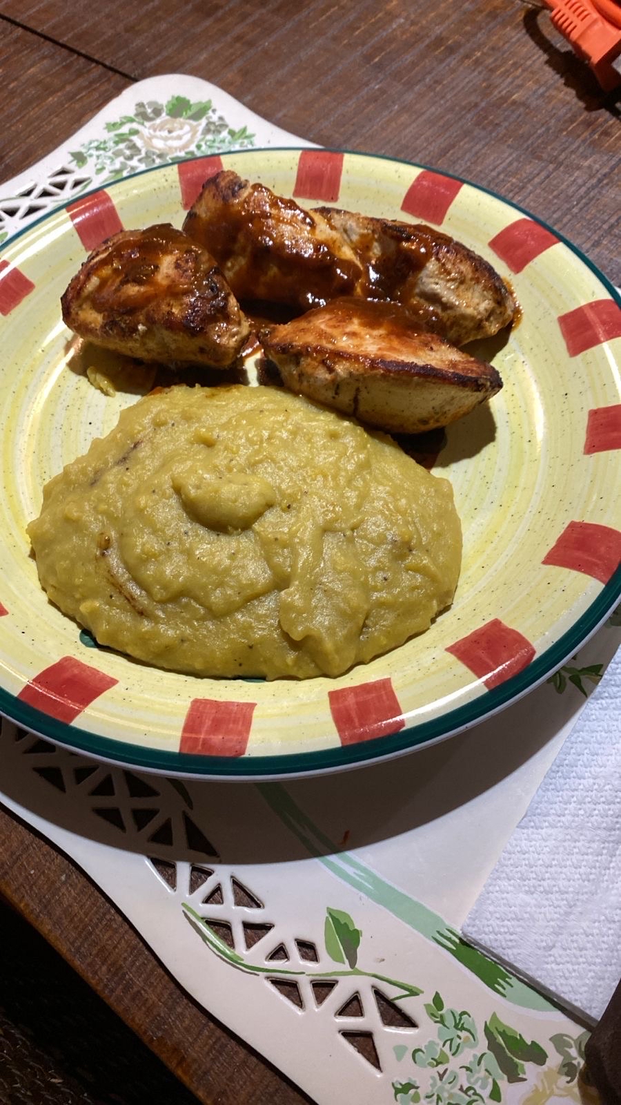 pollo con puré