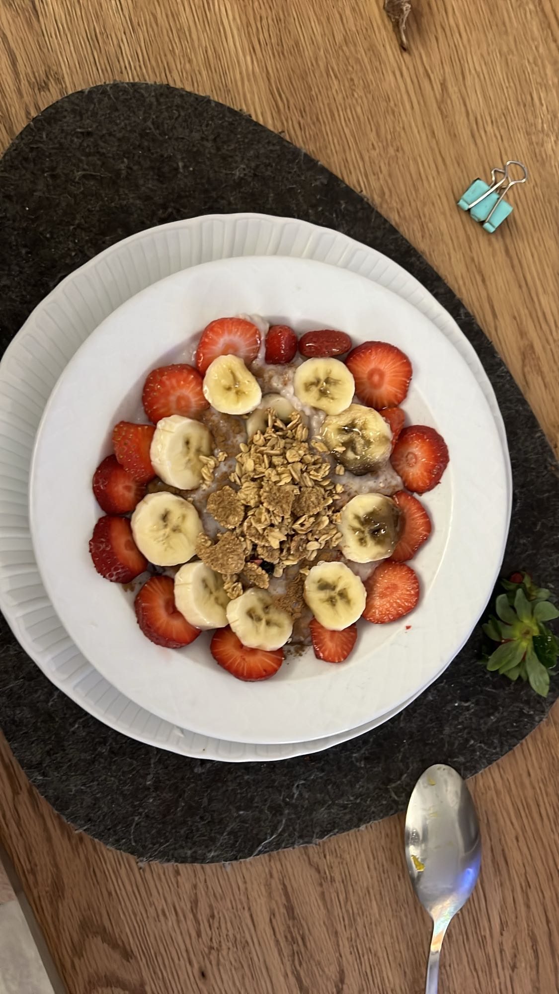 Porridge con frutta