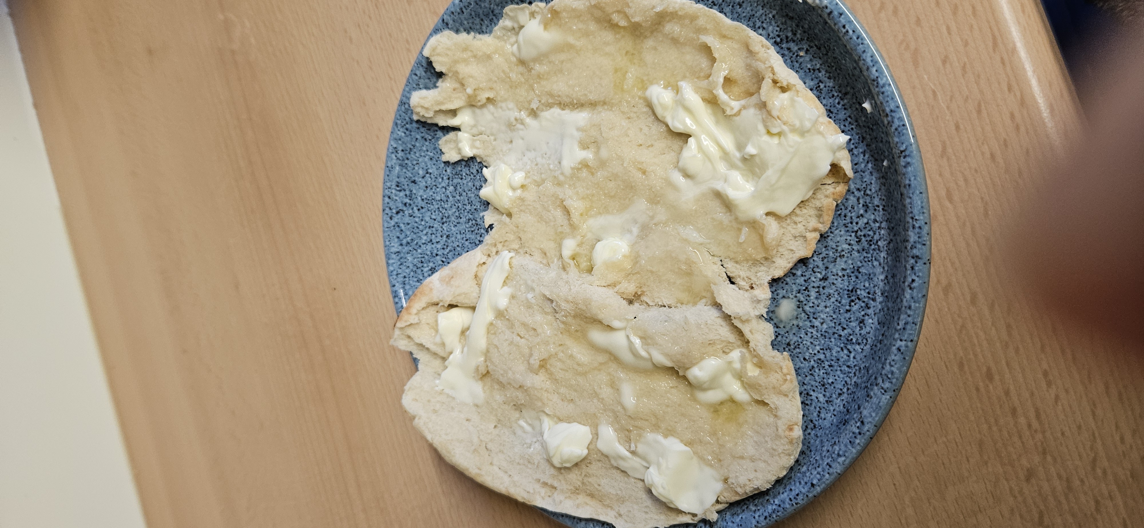 Pita bread with low fat Lurpak butter