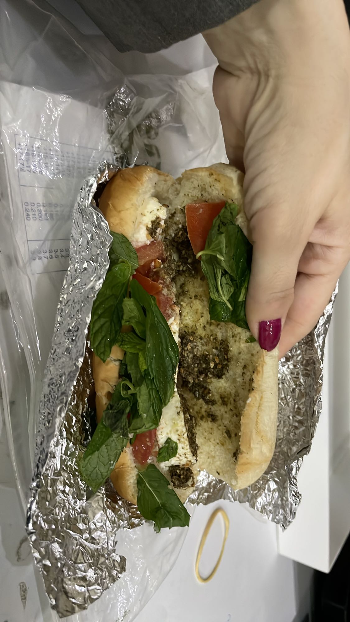 Pesto Feta Veggie Sandwich