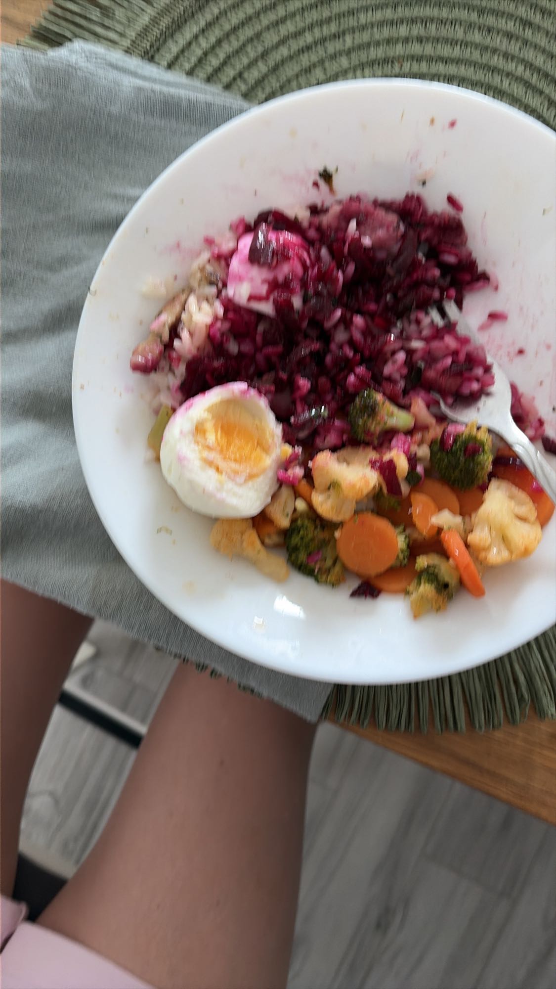 Рис с овощами и яйцом