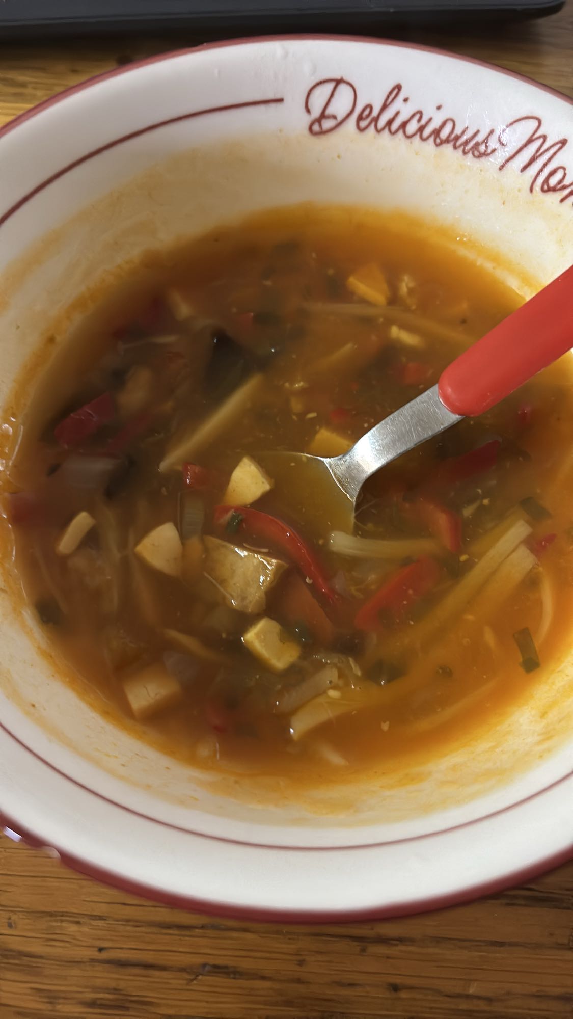 Zöldséges tofu leves