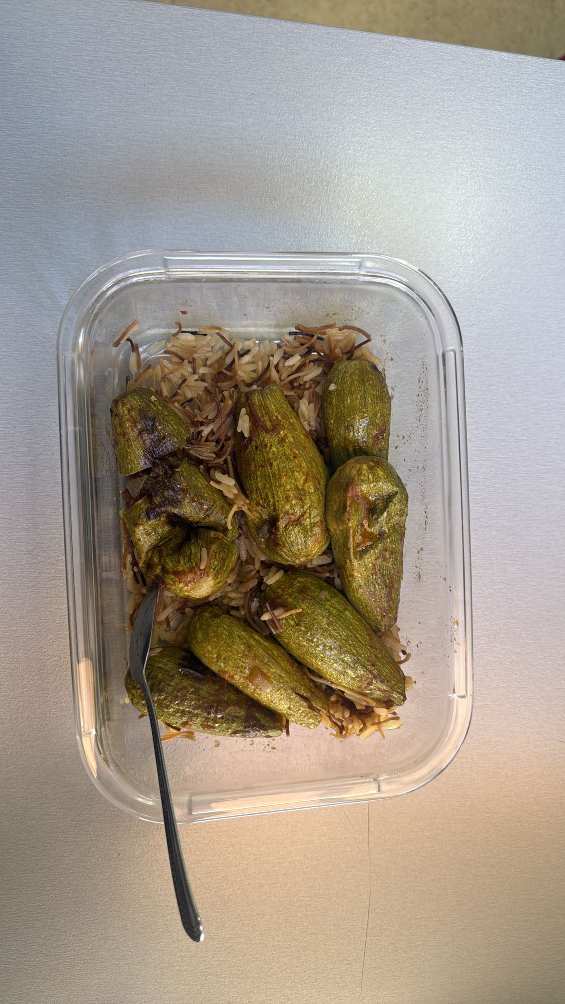 Stuffed Zucchini Rice