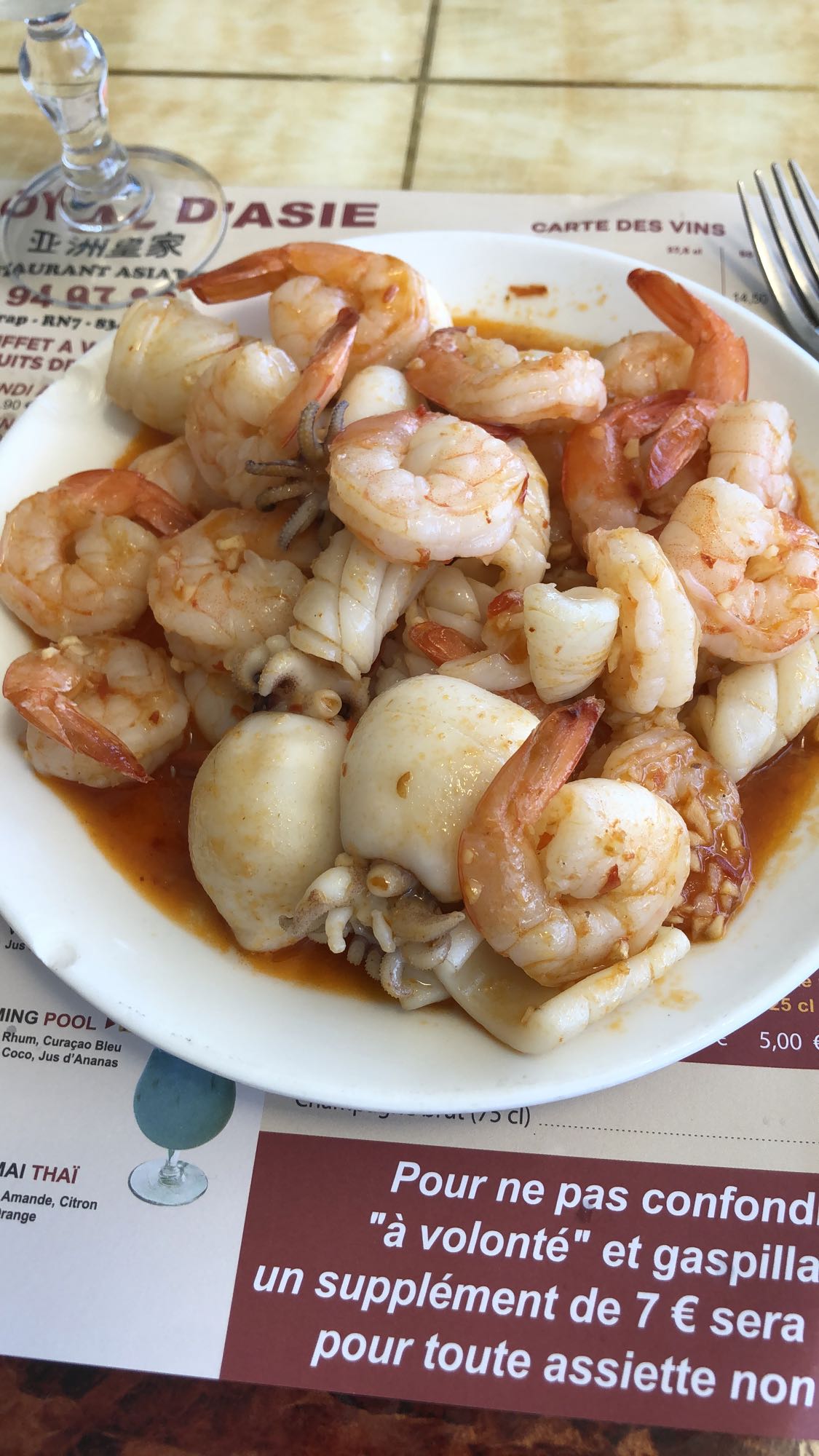 Fruits de mer pimentés
