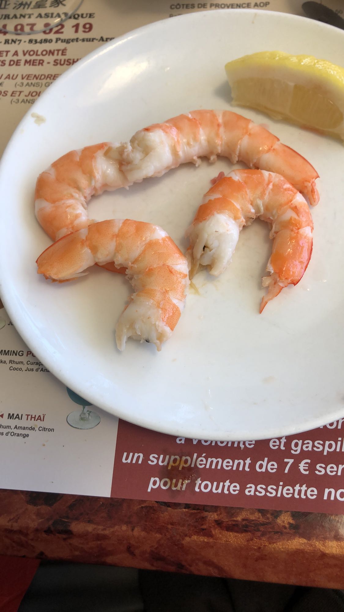 Crevettes au citron