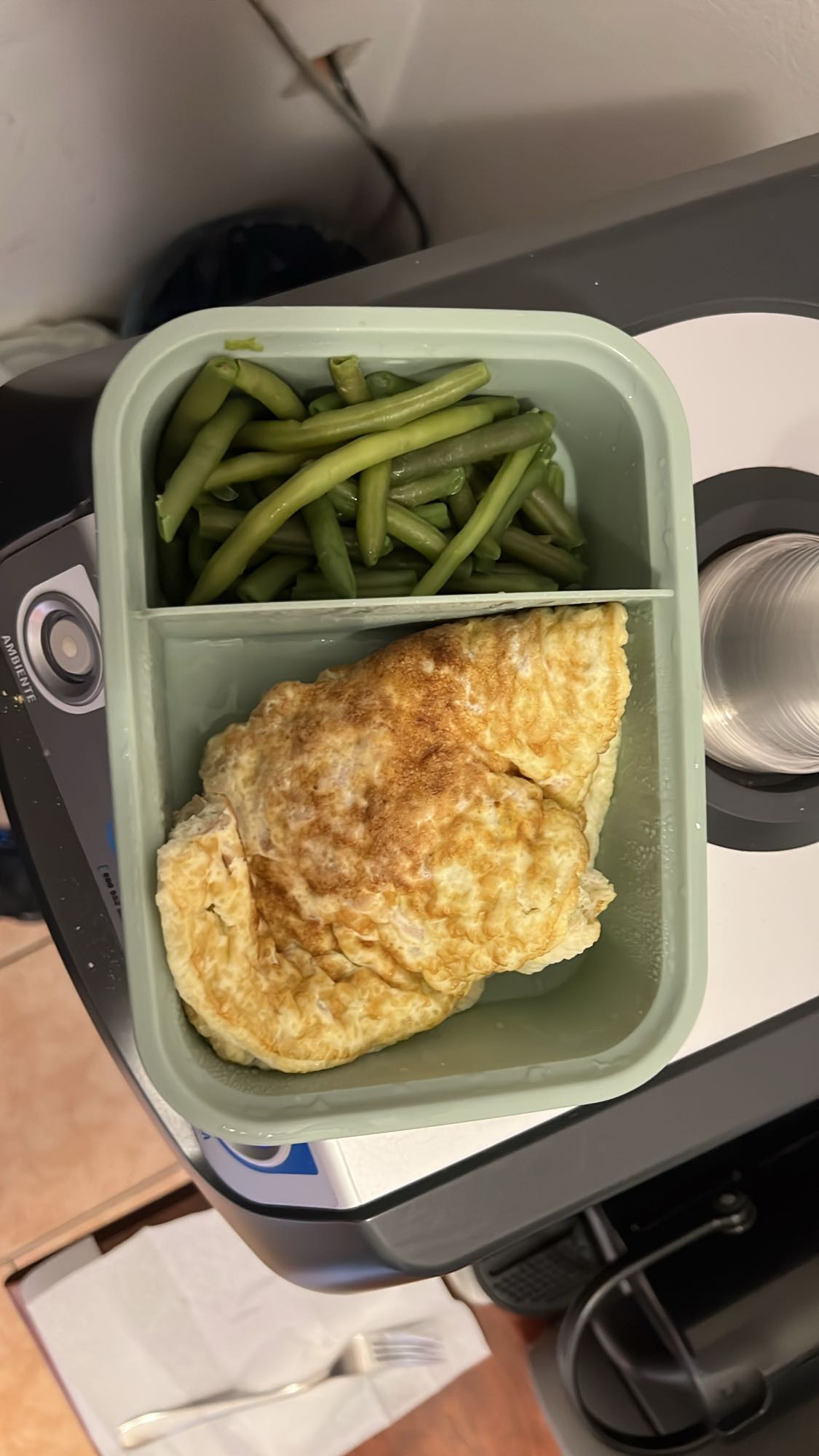 Omelette e fagiolini