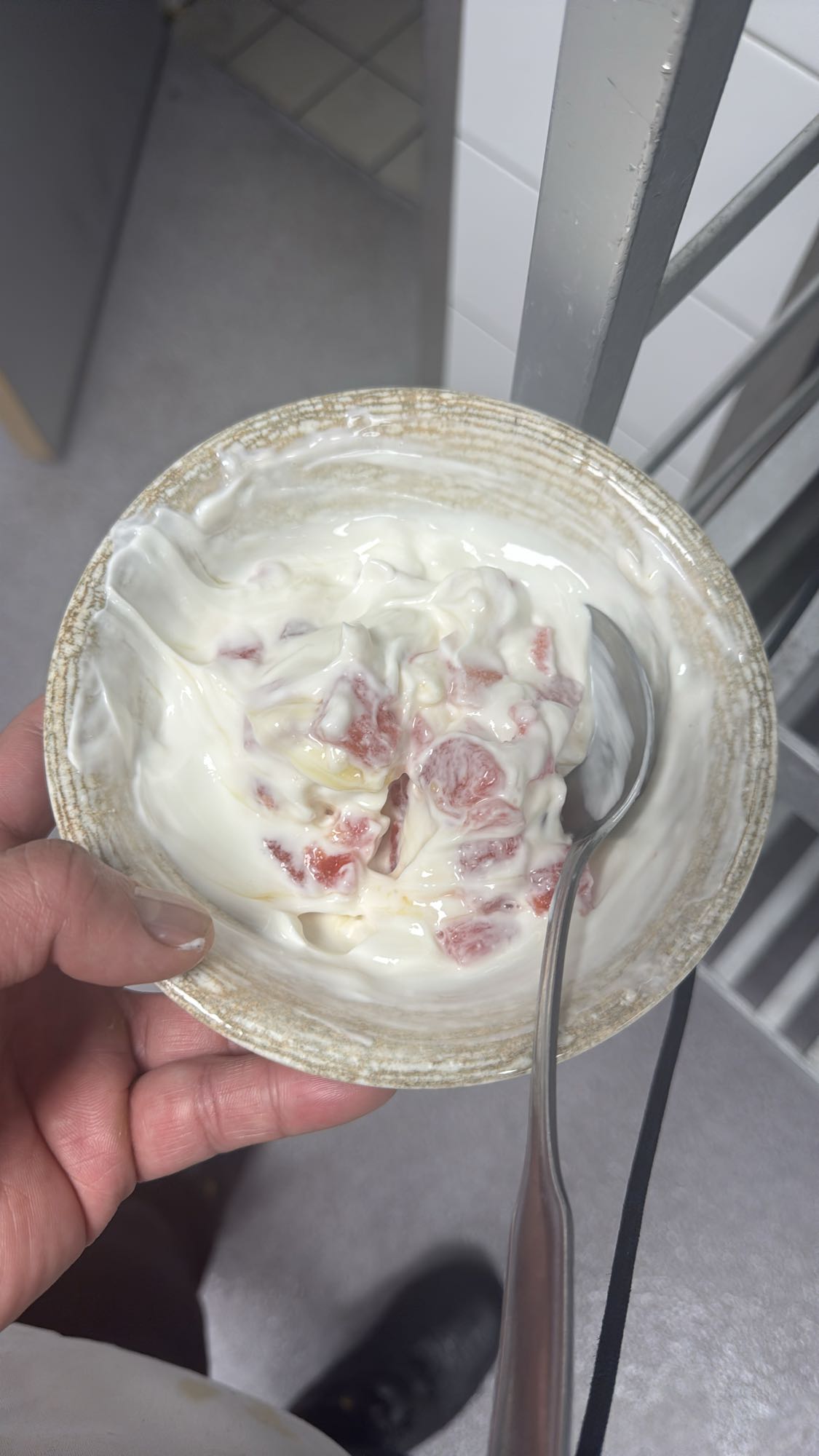 Yoghurt med jordgubbar