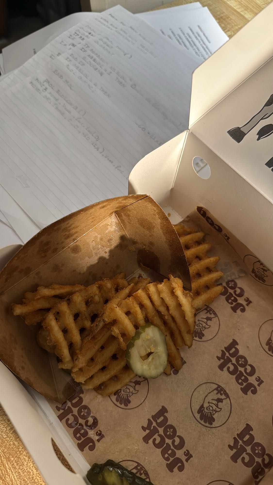 Frites gaufrées