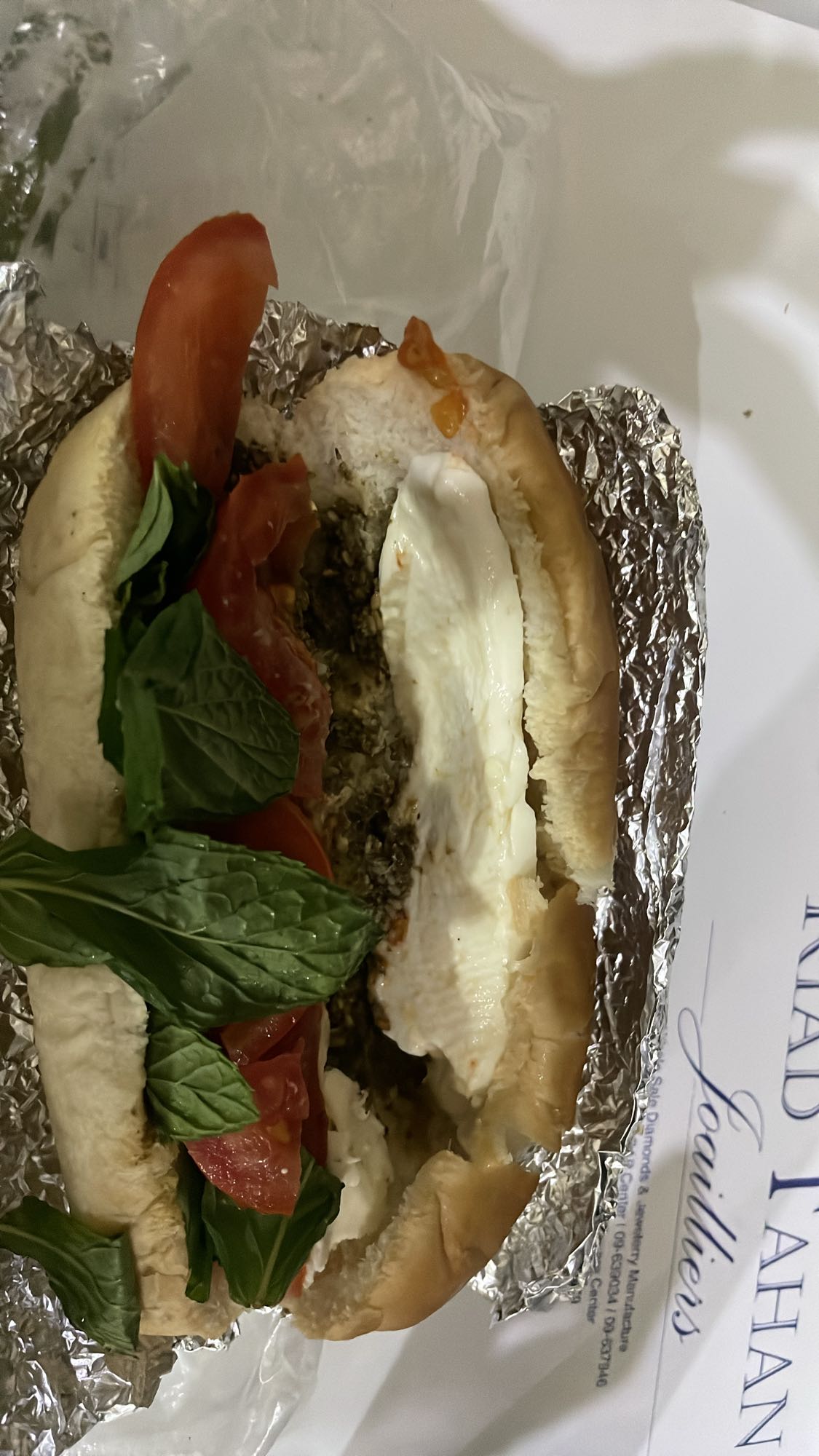 Pesto Mozzarella Sandwich