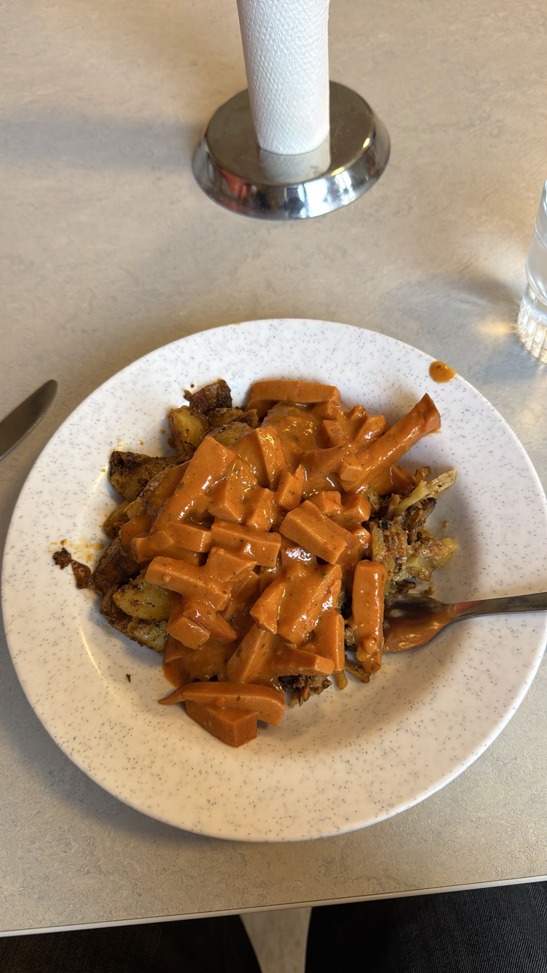 Rostad potatis med korv