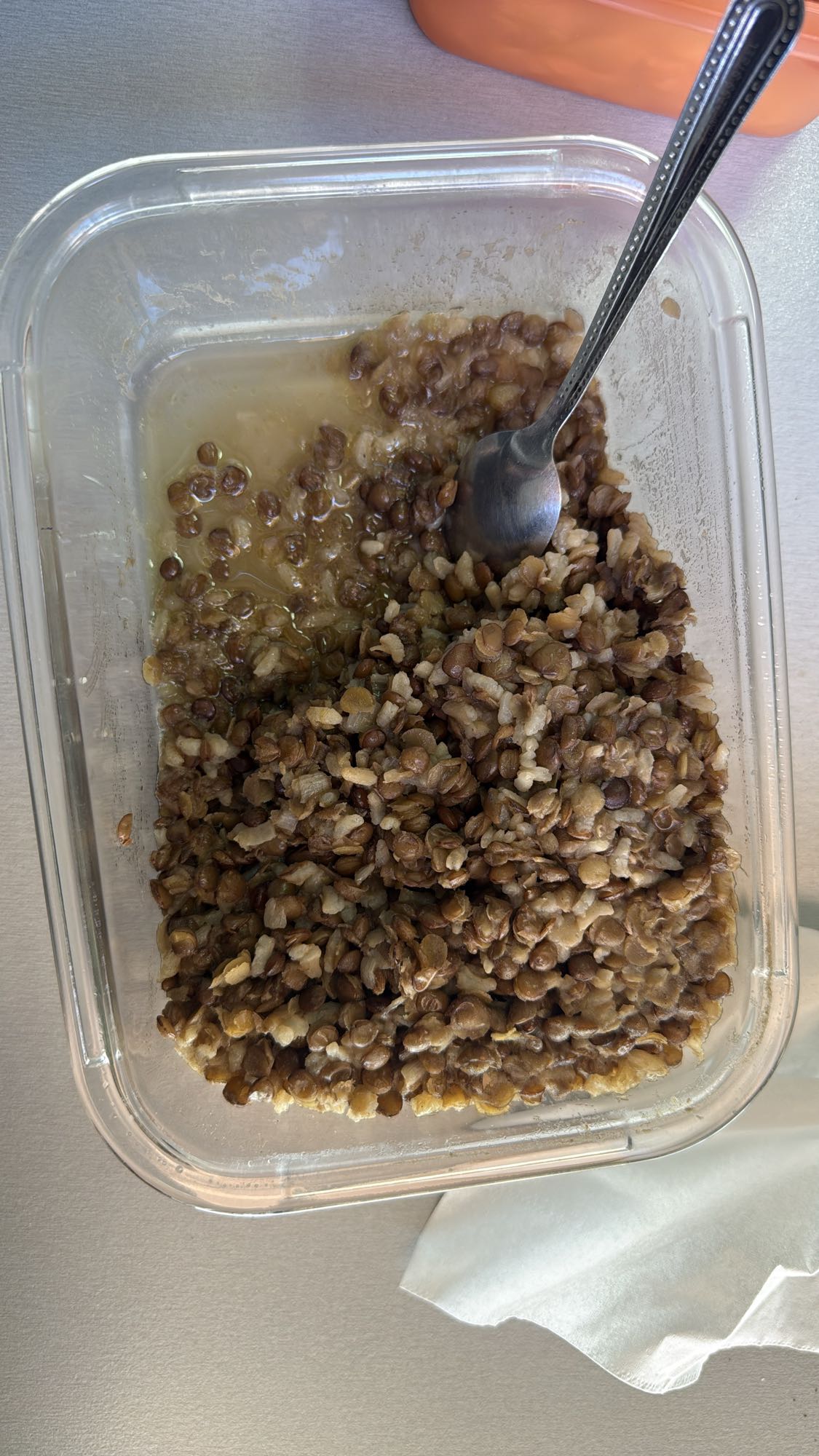 Cooked Lentils and Rice