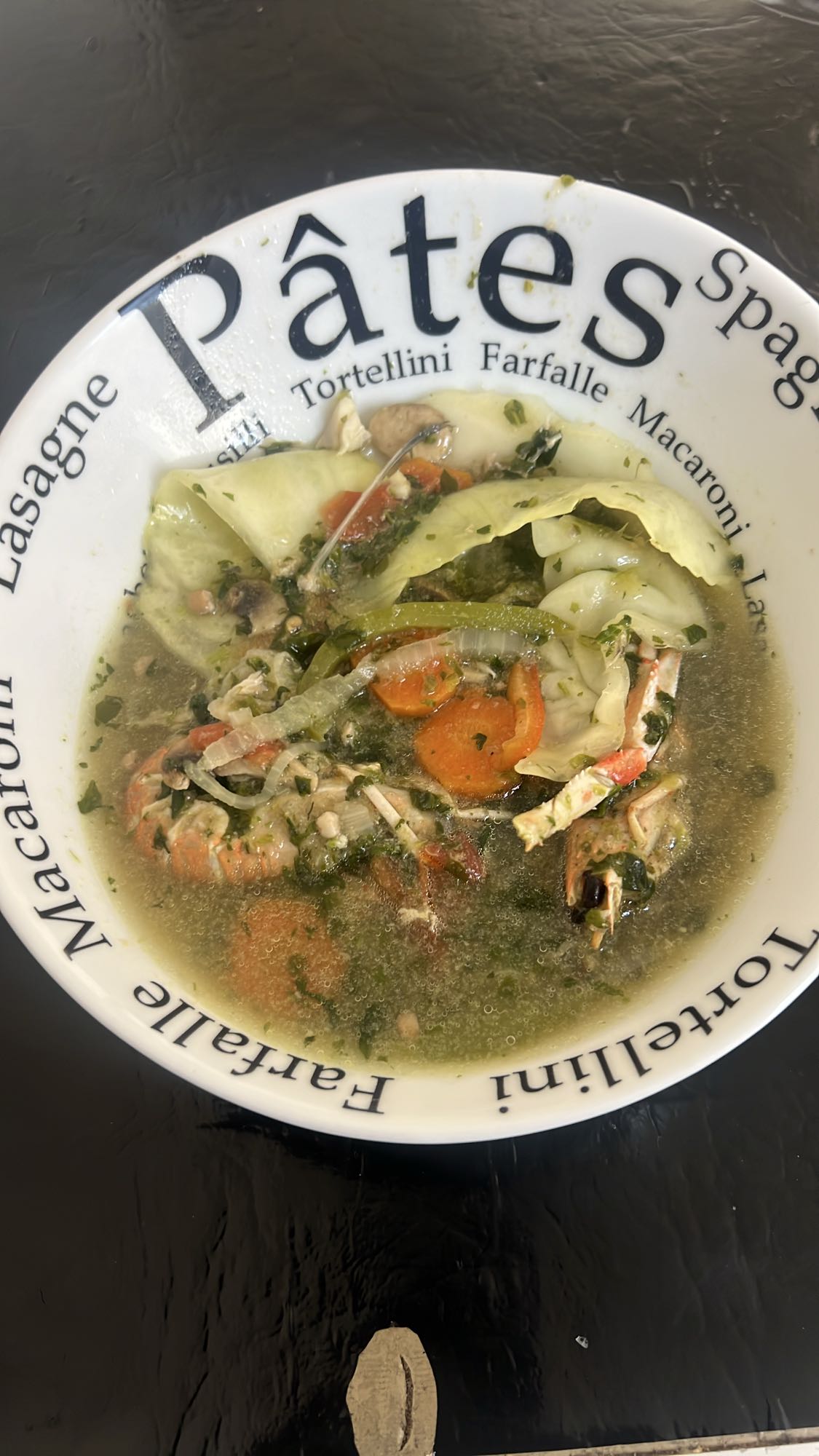 Soupe de crabe aux légumes