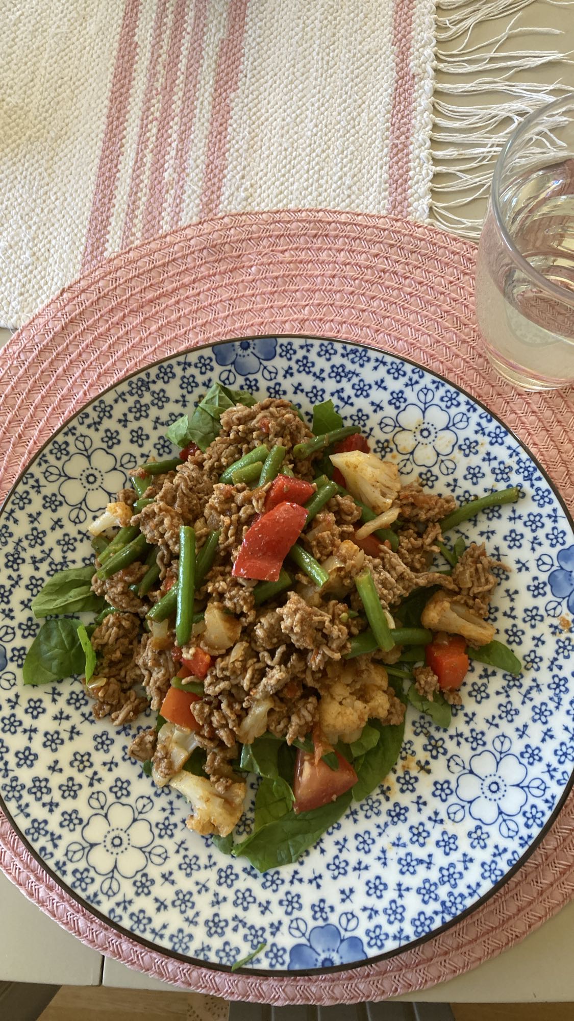 Köttfärswok med grönsaker