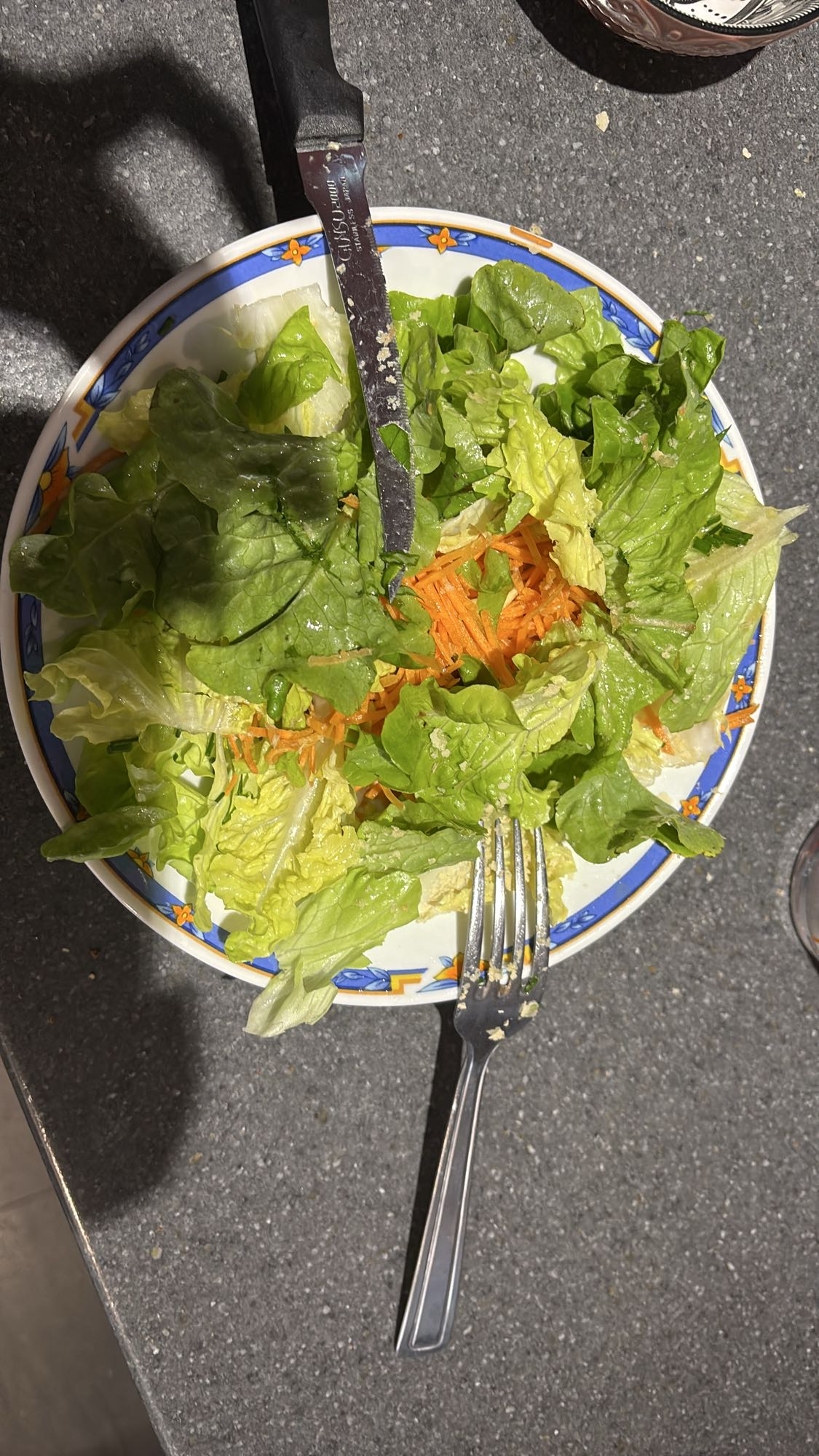Salade verte et carotte