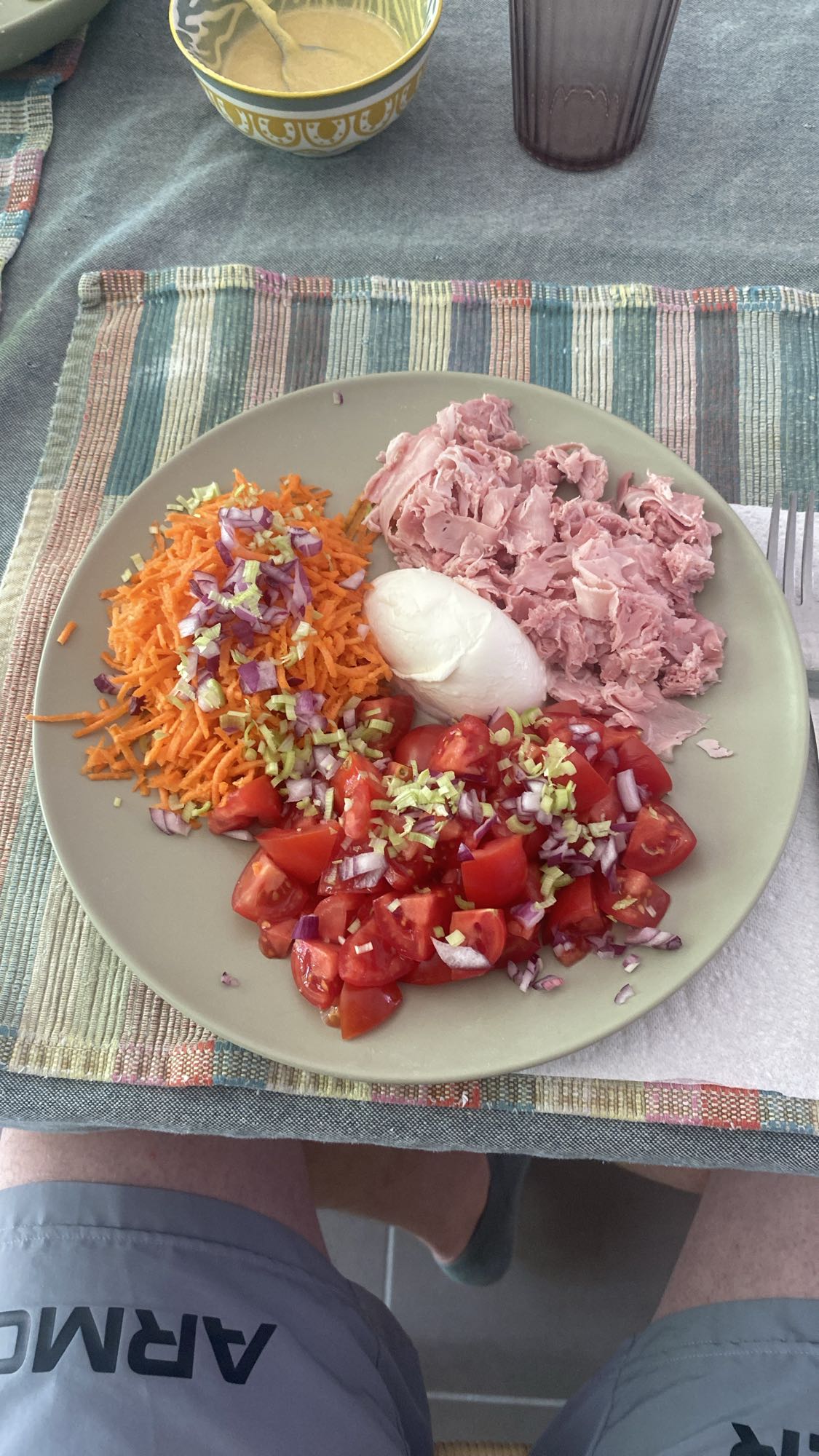 Salade jambon et oeuf