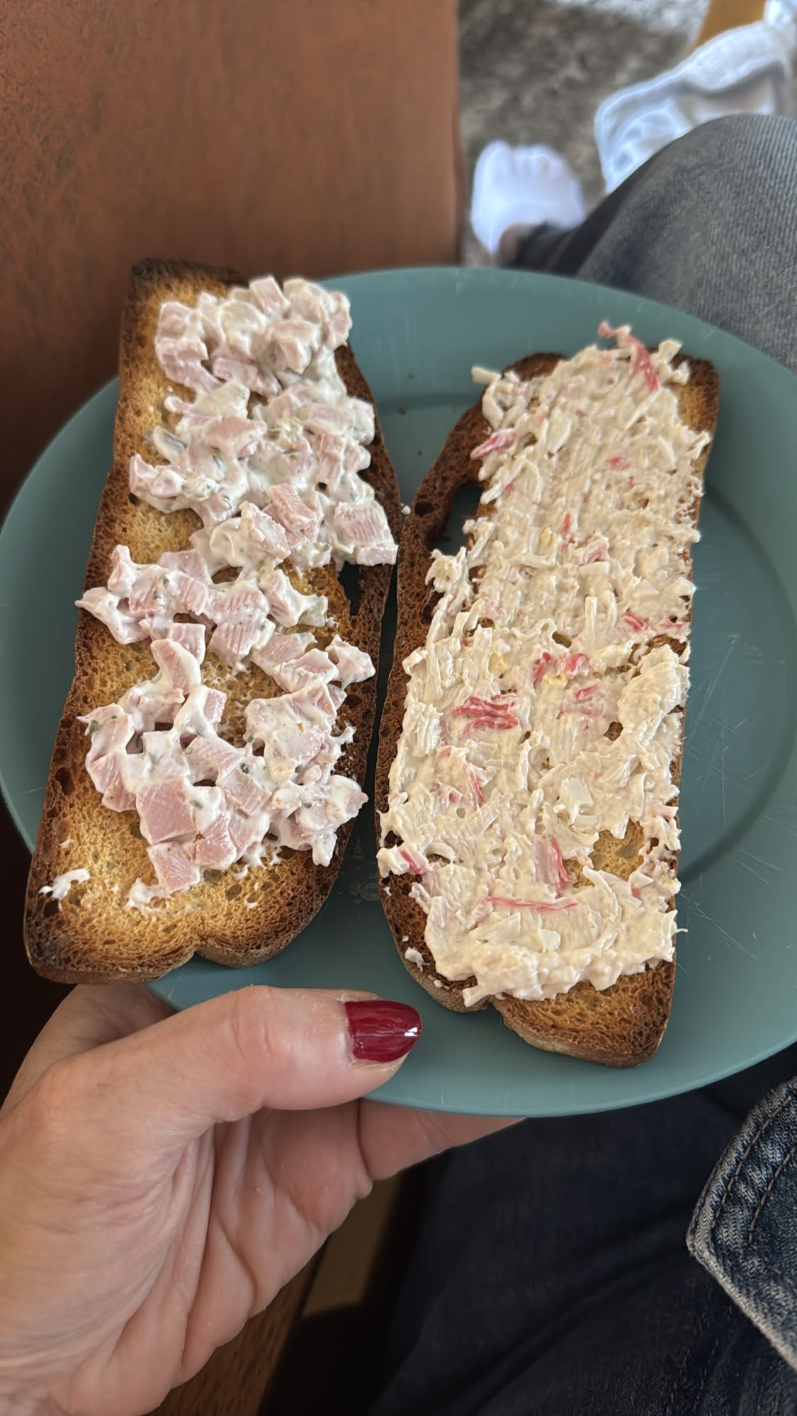Toast met salades