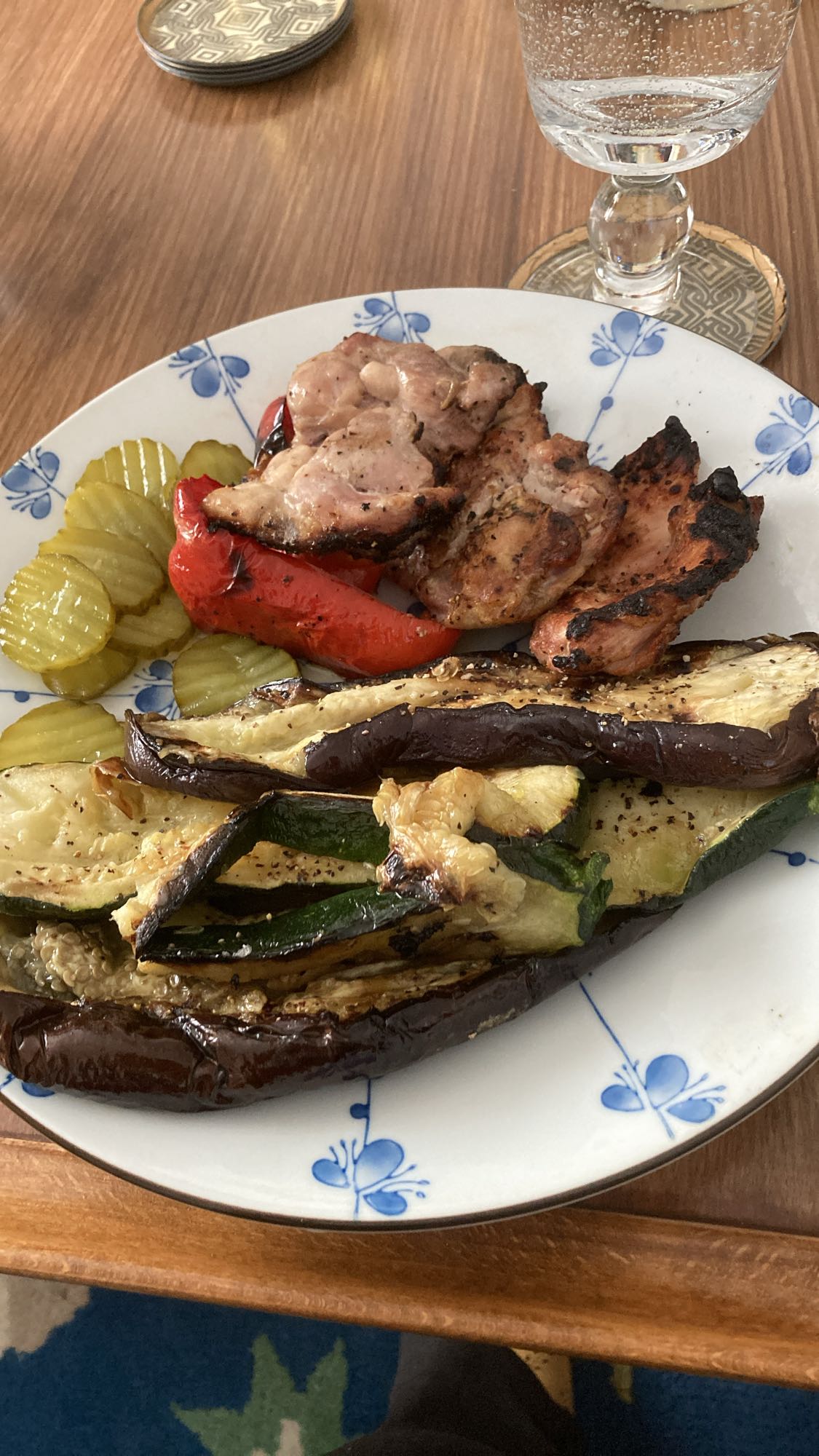 Grillad kyckling med grönt