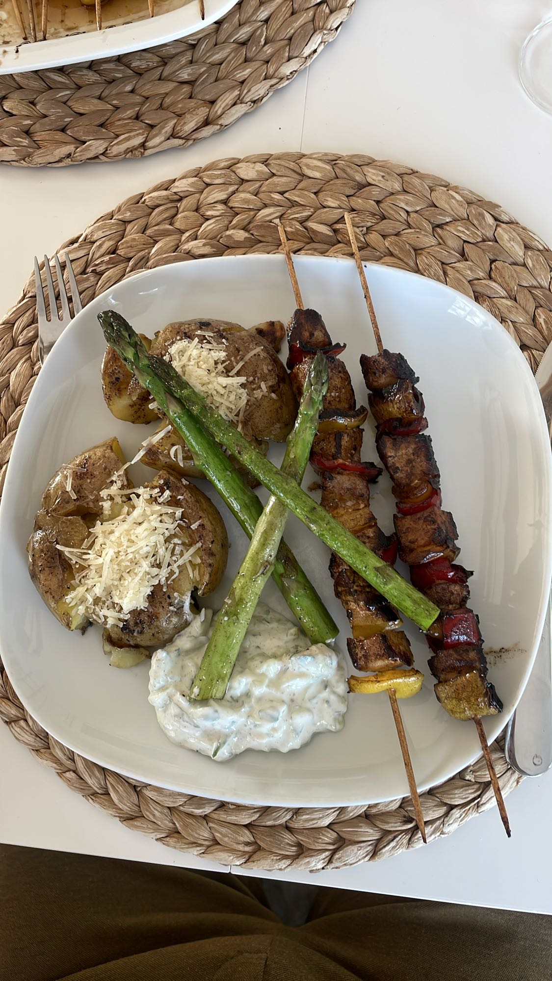 Grillspett med potatis