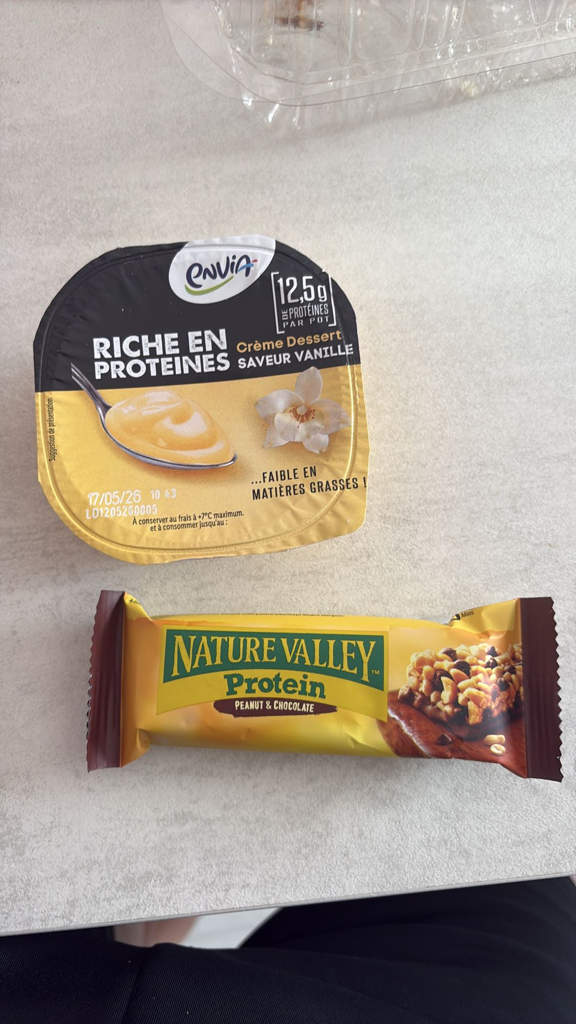 Dessert protéiné et barre