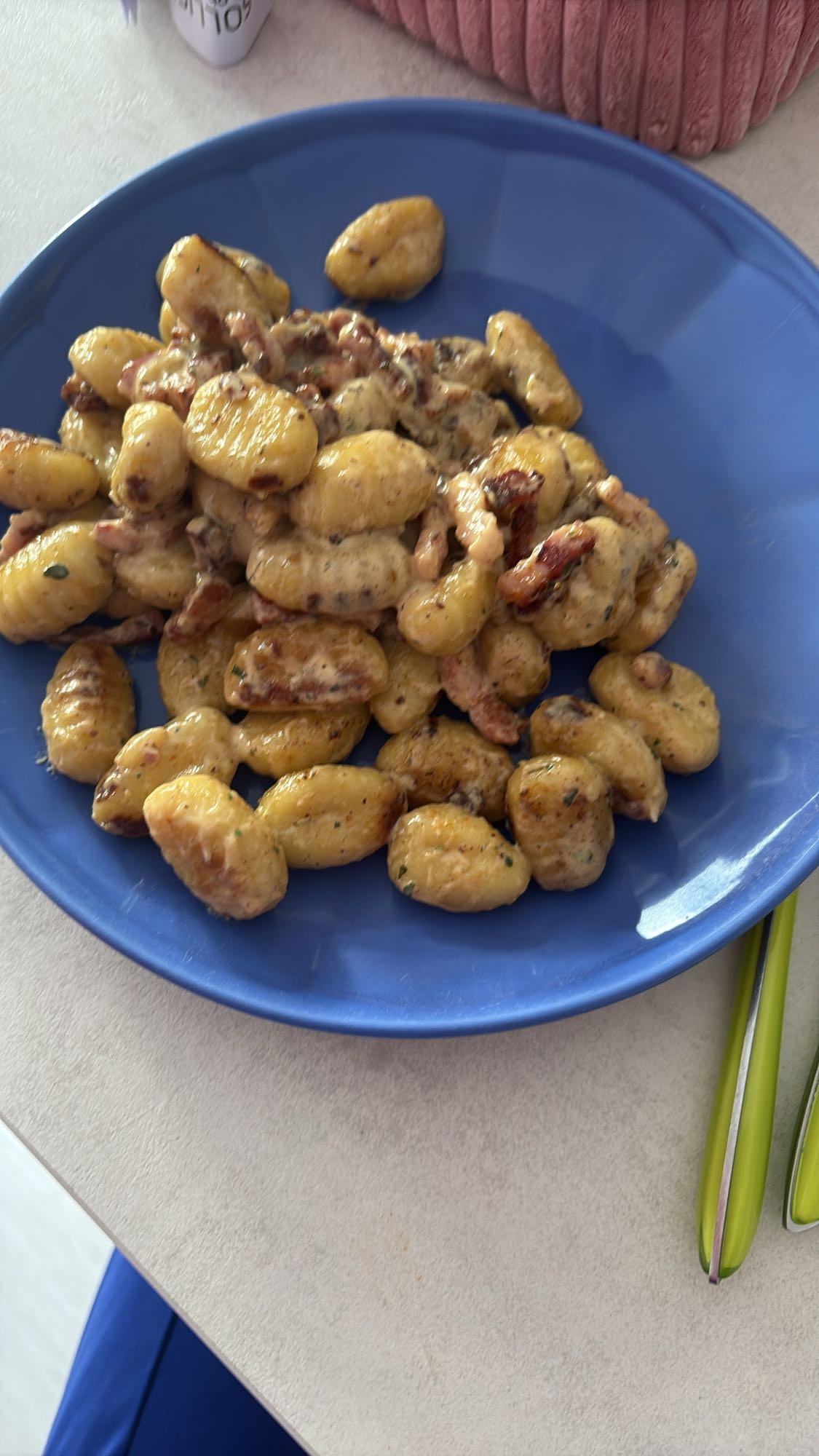 Gnocchis crémeux au lard