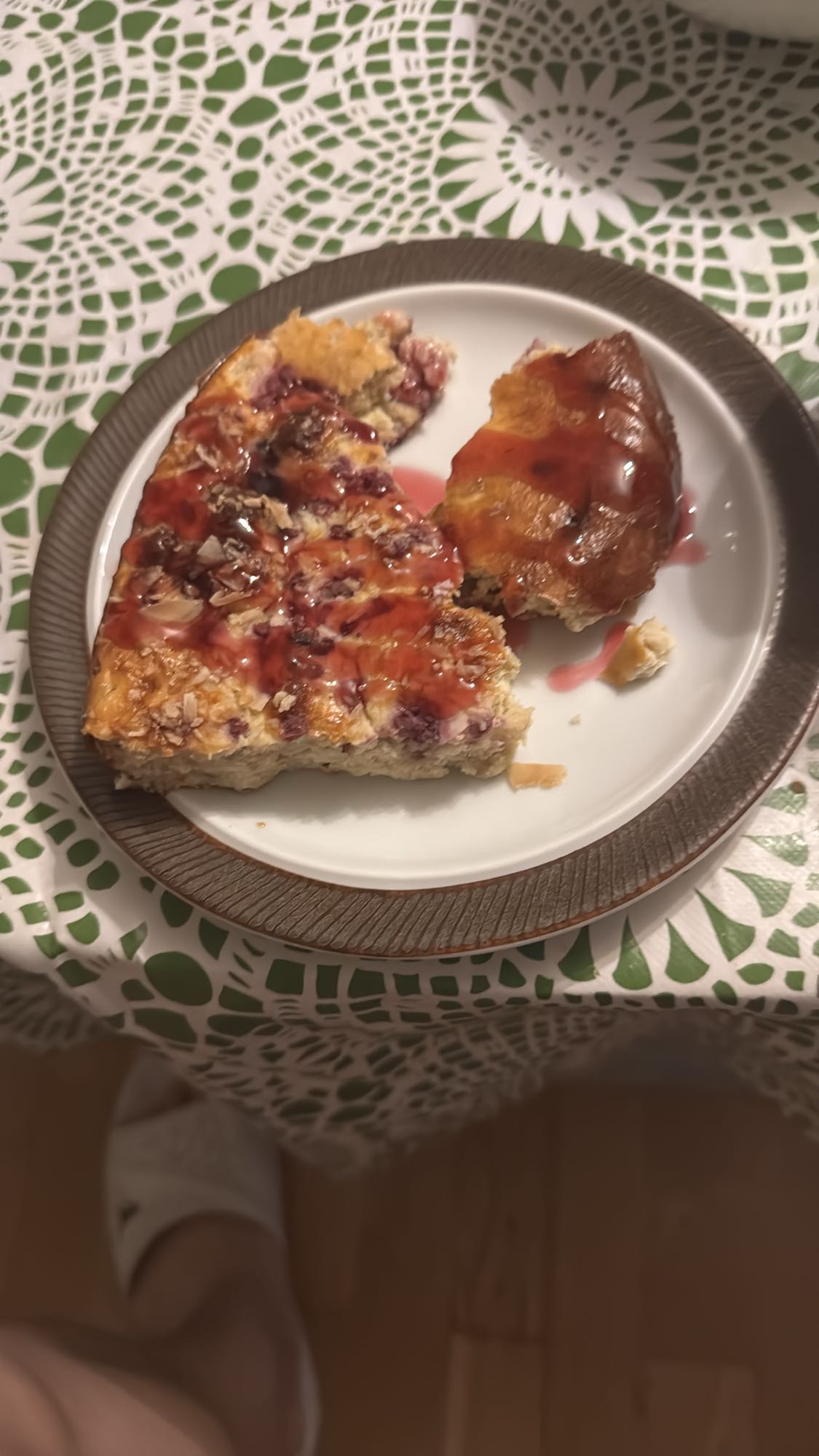 Bärpaj med vaniljsås