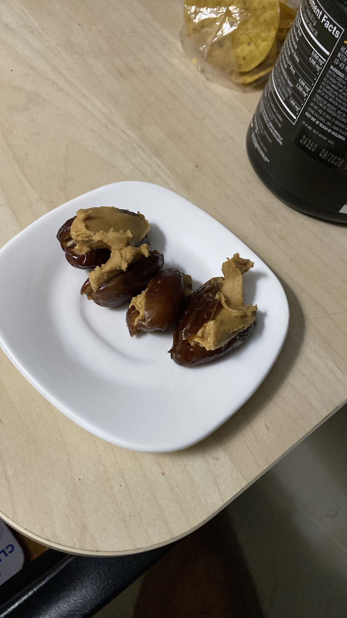 Dátiles con crema de cacahuate