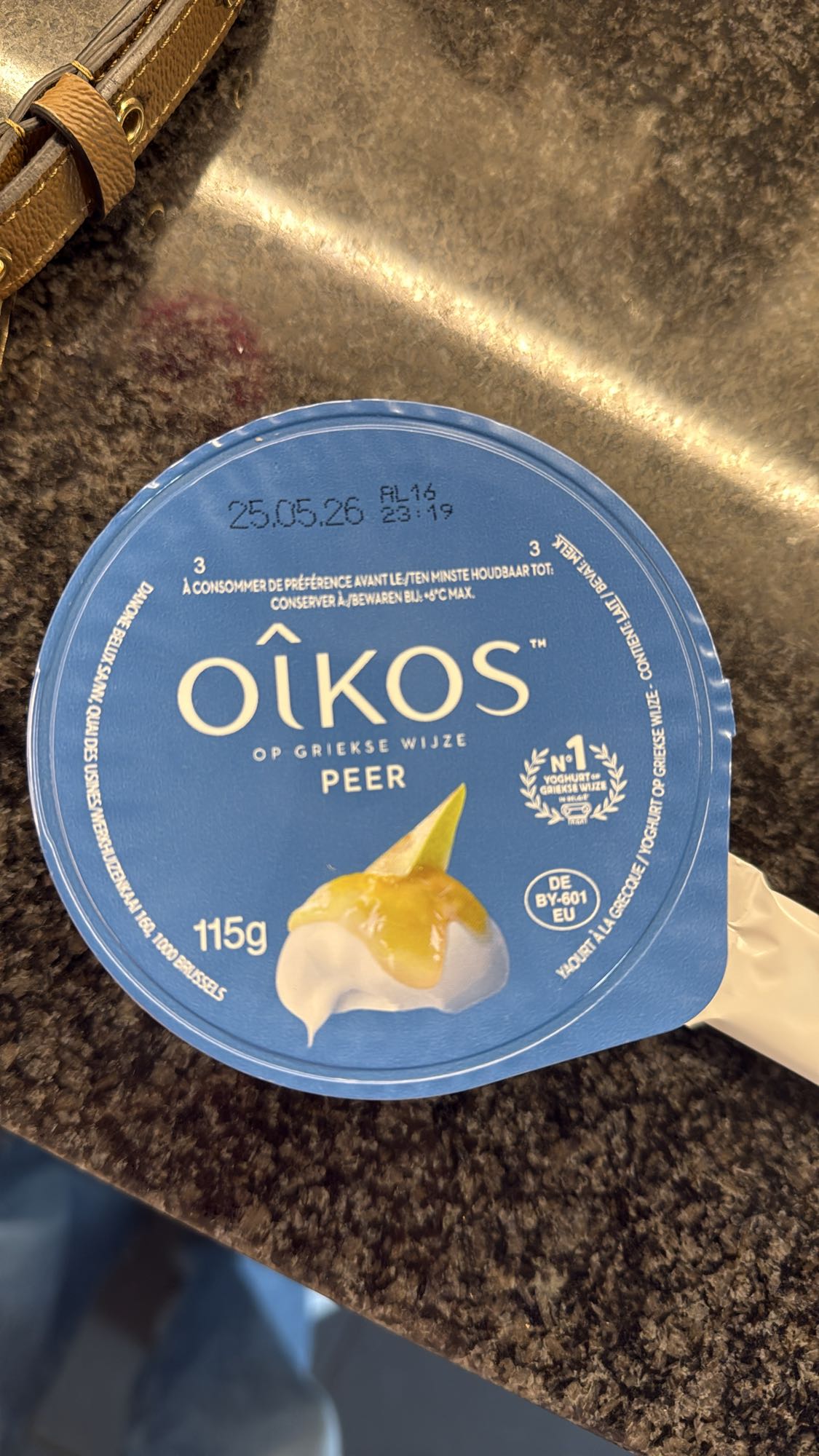 Griekse yoghurt peer