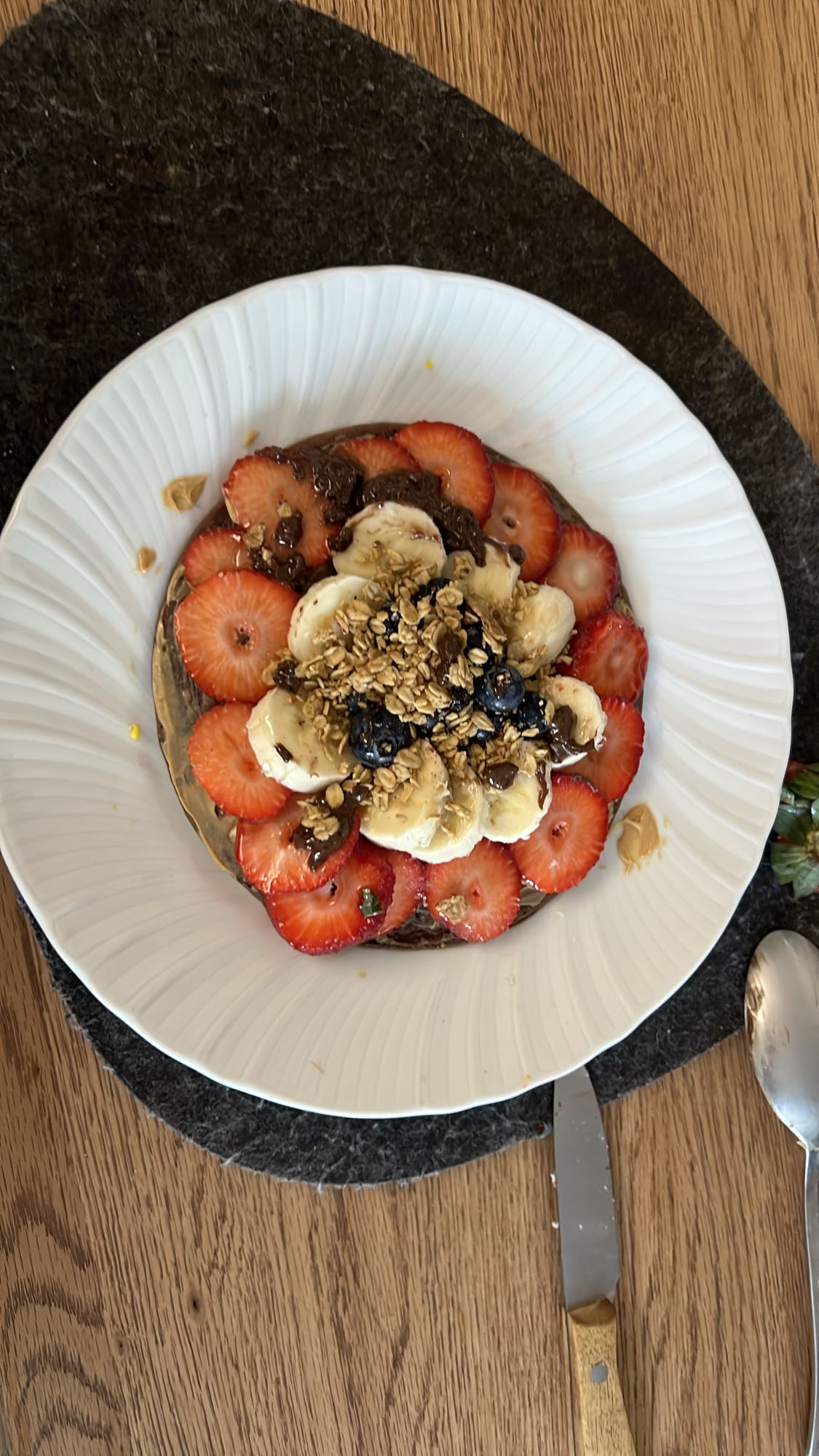 Porridge con frutta