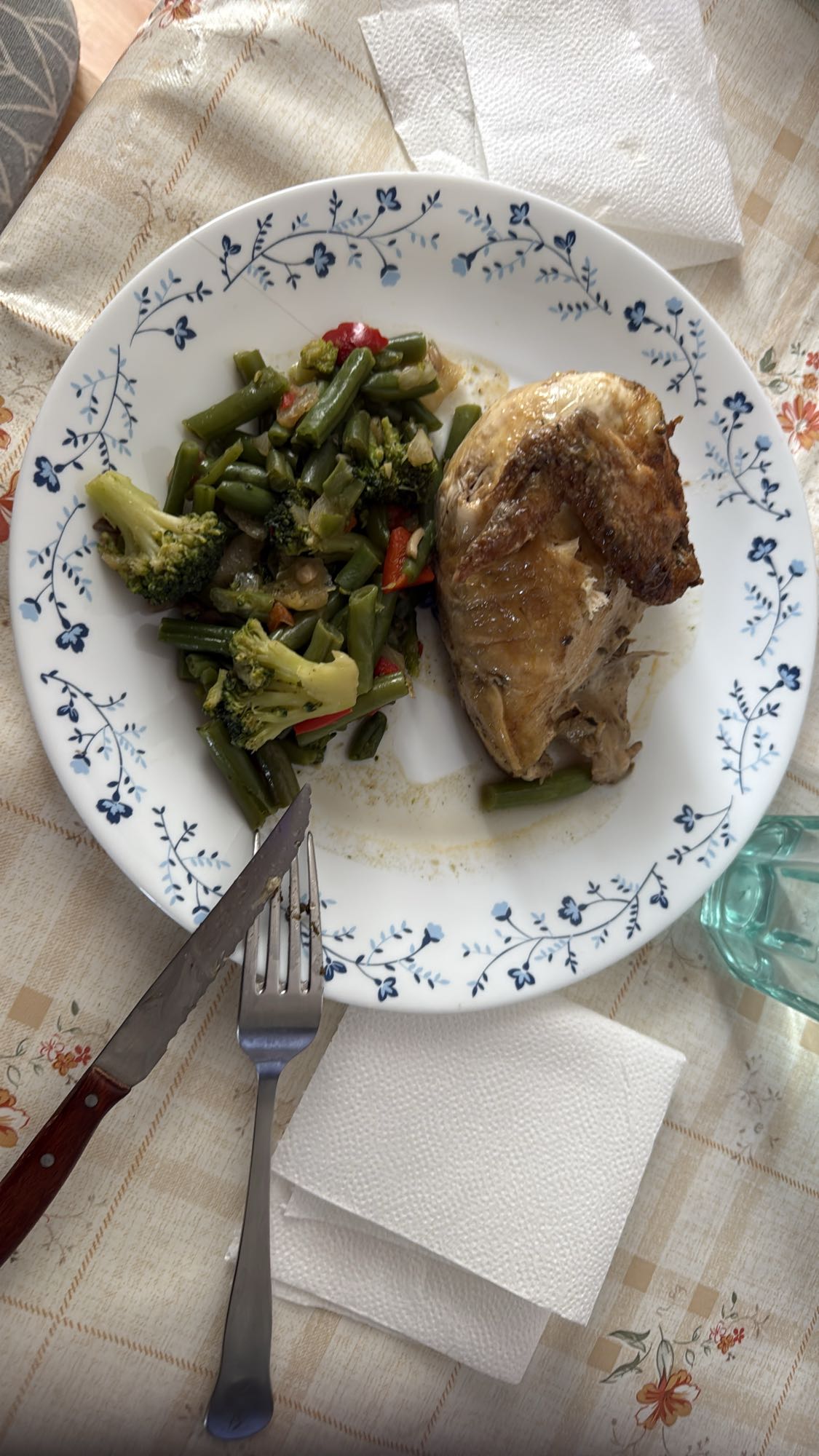 pollo con verduras