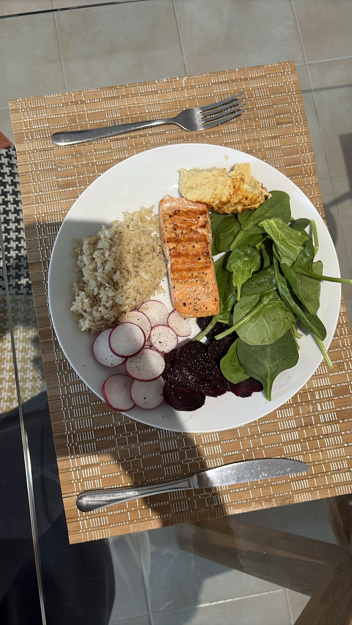 Salmon Rice Salad Plate