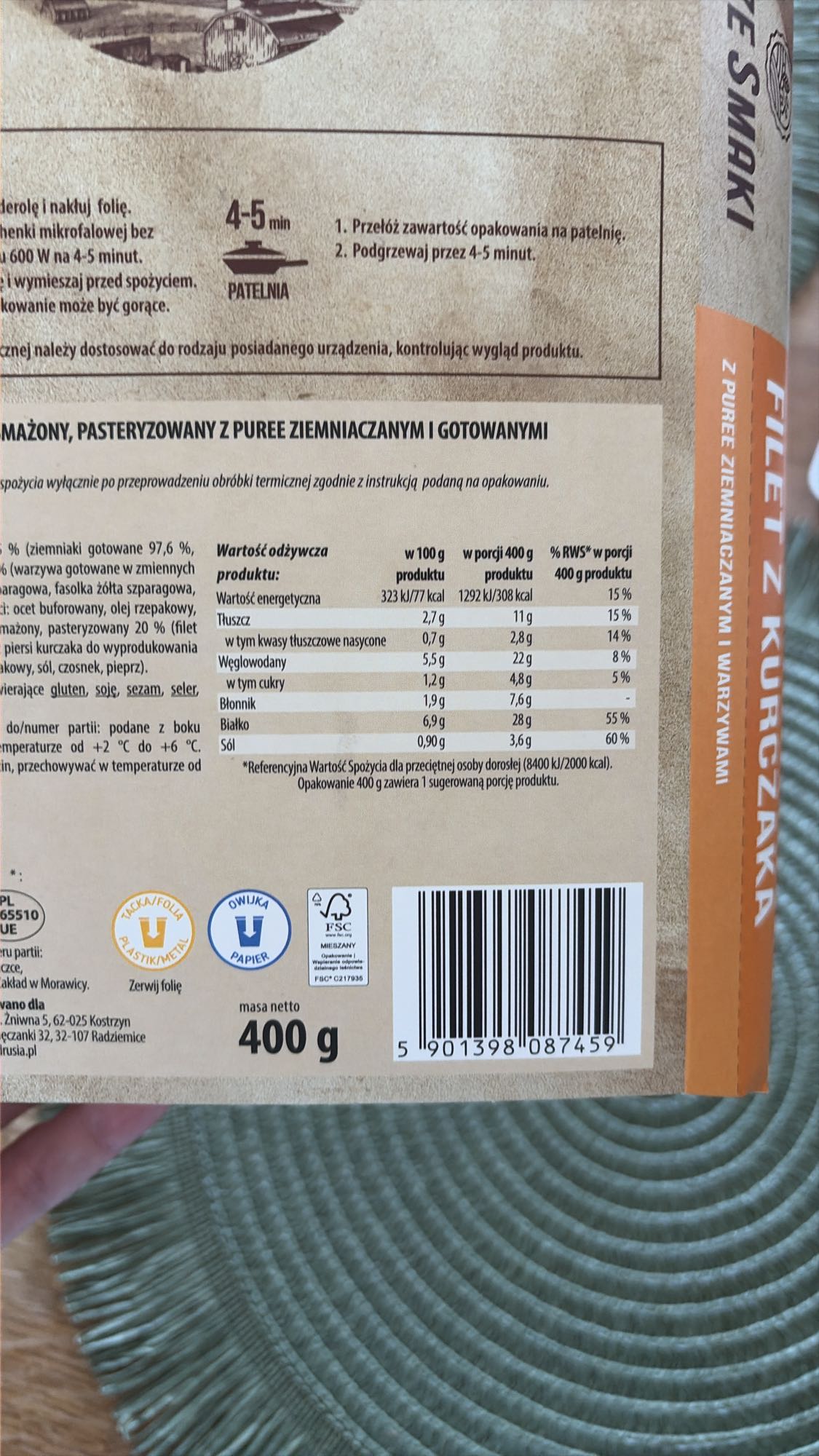 Filet z kurczaka z puree