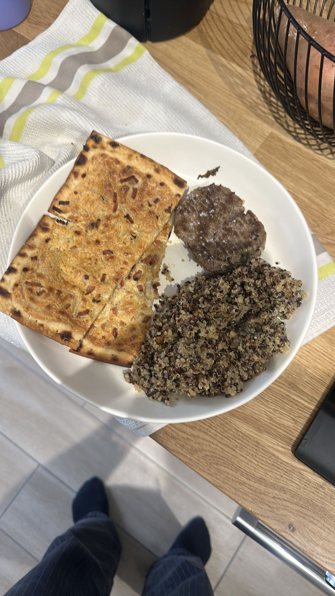 Tarte flambée et quinoa